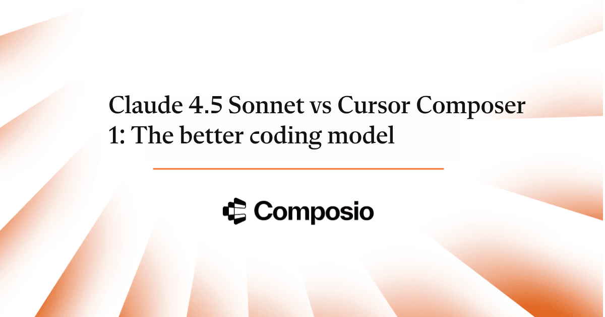 Cursor Composer 1 vs Claude 4.5 Sonnet: The better coding model