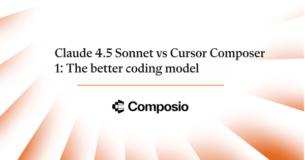 Cursor Composer 1 vs Claude 4.5 Sonnet: The better coding model