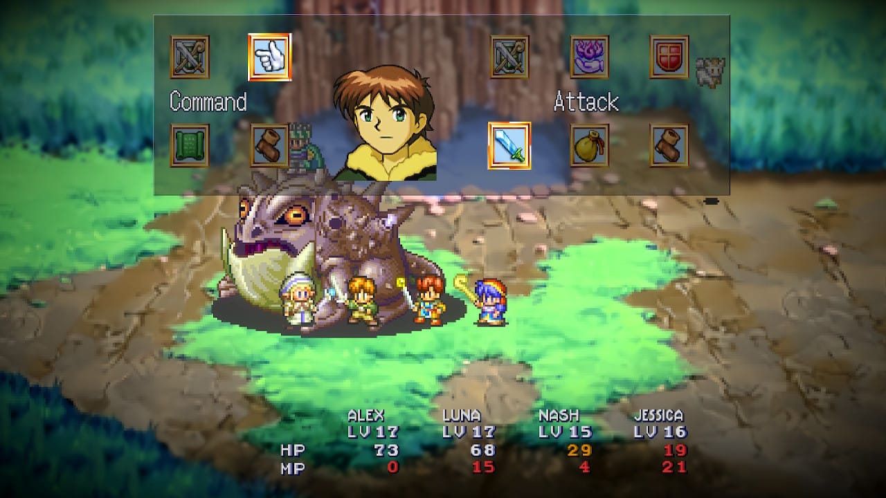 Fighting a boss in Lunar 1