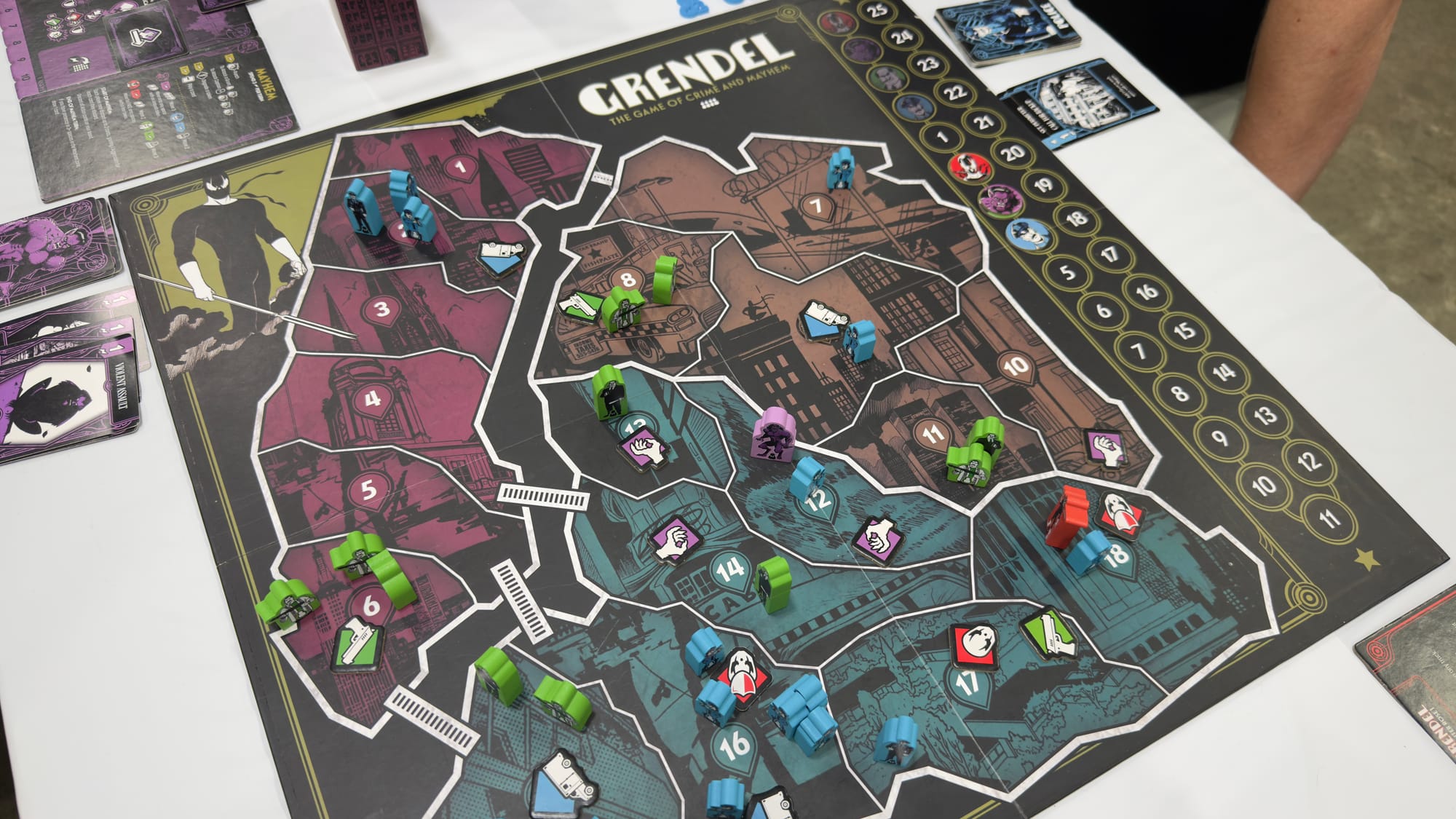 The board, game in progress