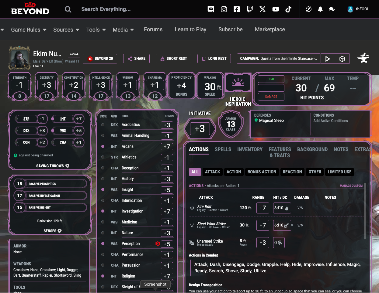 D&D Beyond's very robust and capable character 'sheet'