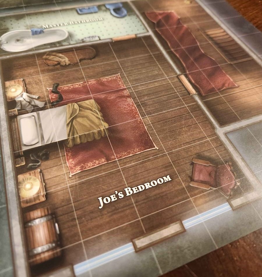 Joe's bedroom is one of the first places on the map where you can investigate and find clues.