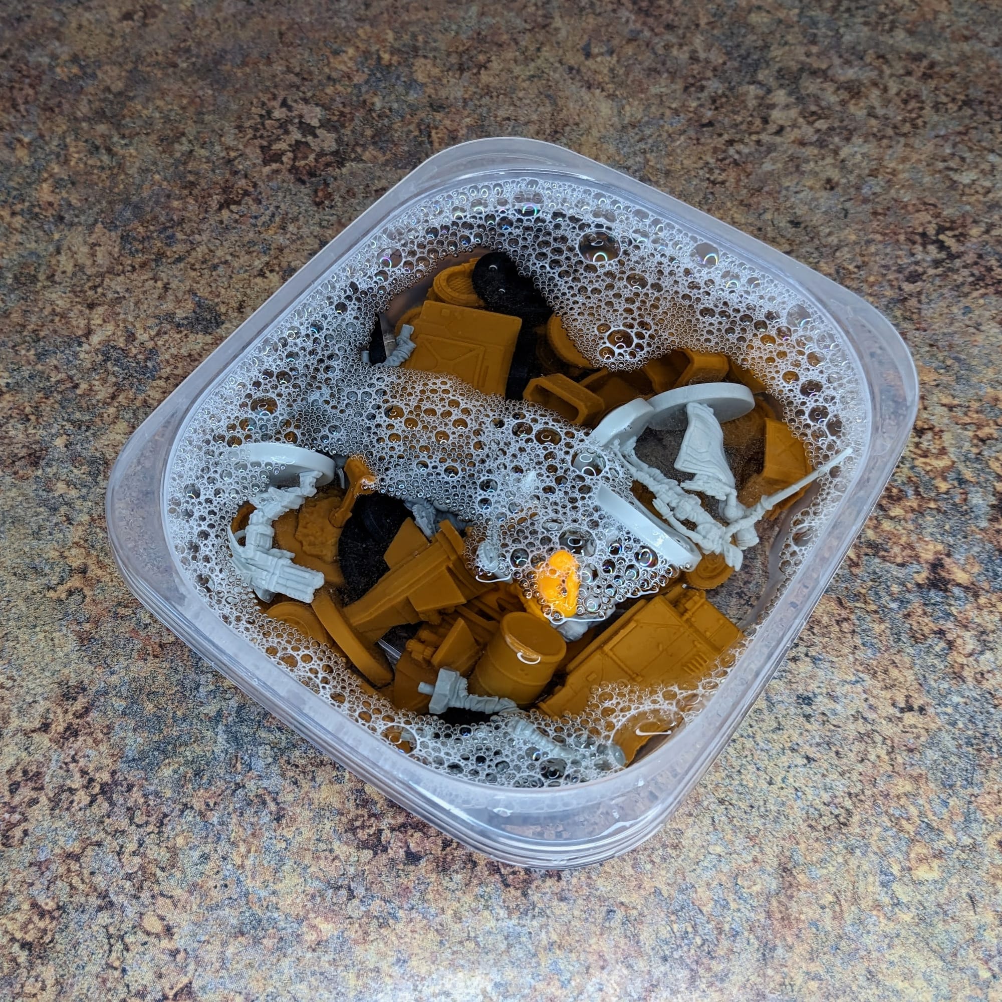 Borderlands wash your minis to clean the release agent