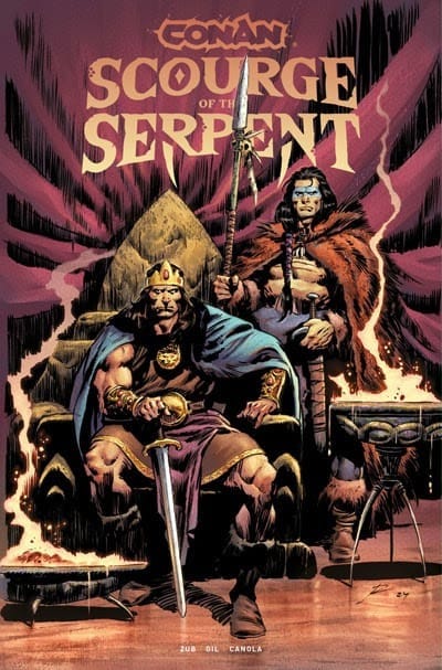 Conan: Scourge of the Serpent cover featuring King Kull and Brule the Spear Slayer.
