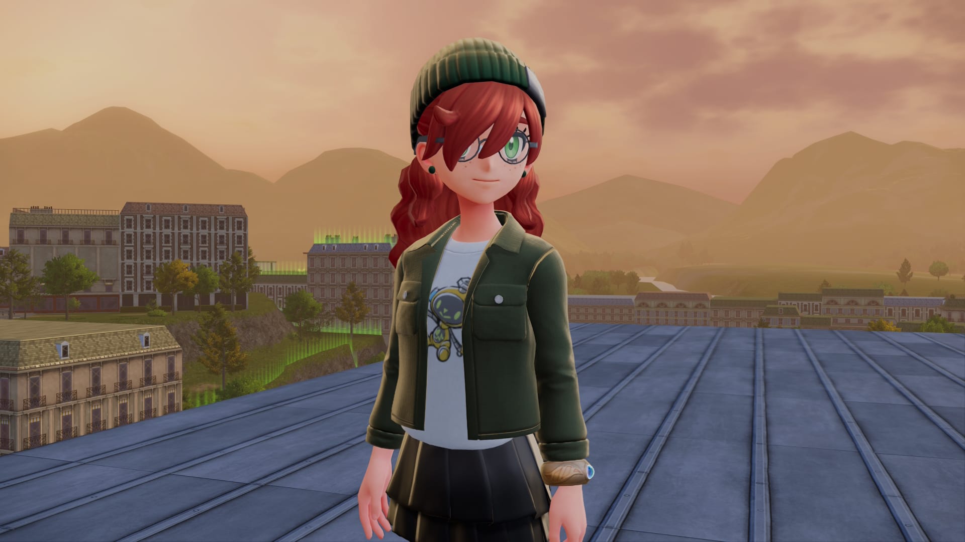 The protagonist wearing a stylish outfit