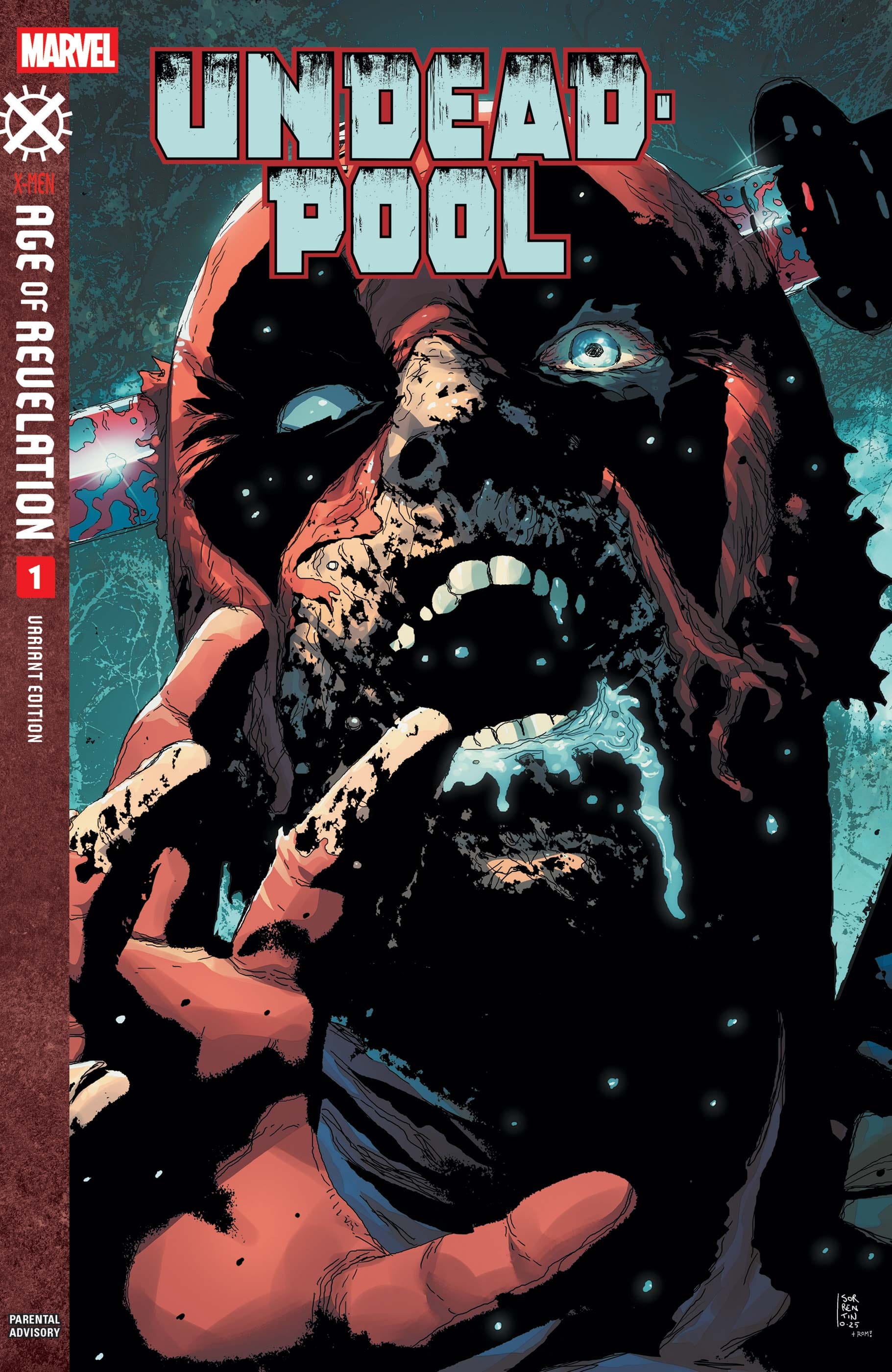 Trapped within his own mind, Deadpool is helpless to do anything but watch his zombified body's horrific actions in Marvel's Undeadpool #1