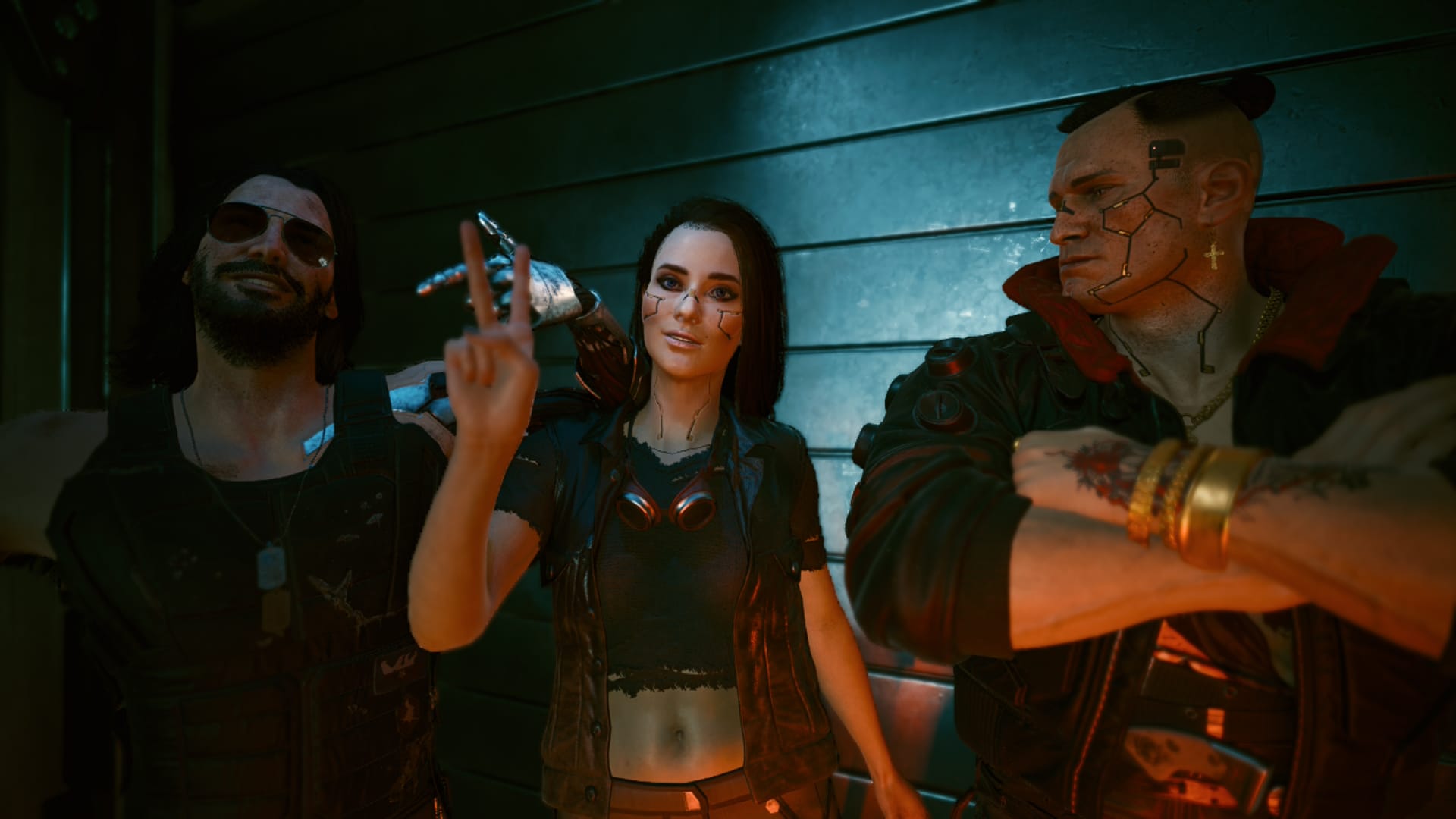 Johnny, V, and Jackie posing for a picture