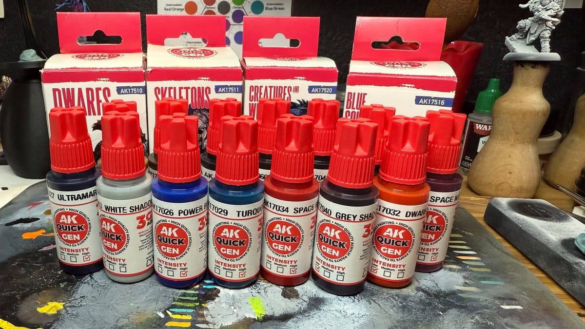 A photo of AK Interactive Quick Gen Paints