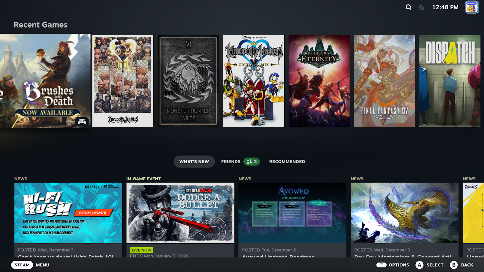 Steam's Big Picture UI
