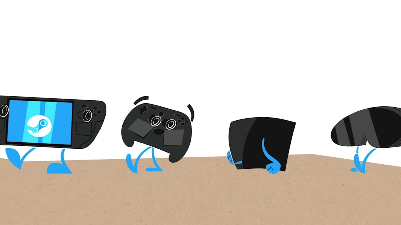 A cartoon image of Valve's new hardware