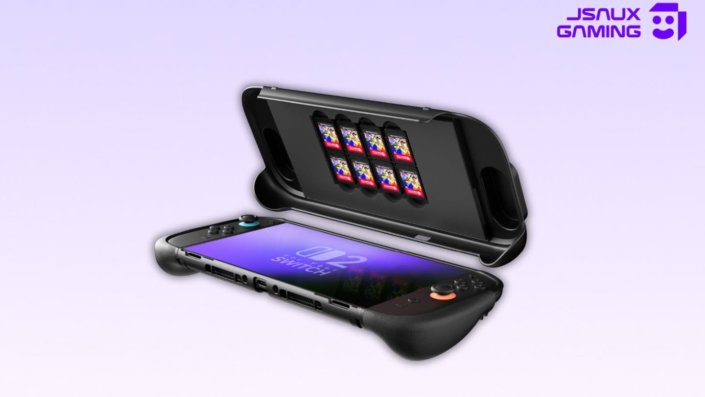 A Switch 2 with the JSAUX Split EveryDay Case (Full Protection Version)