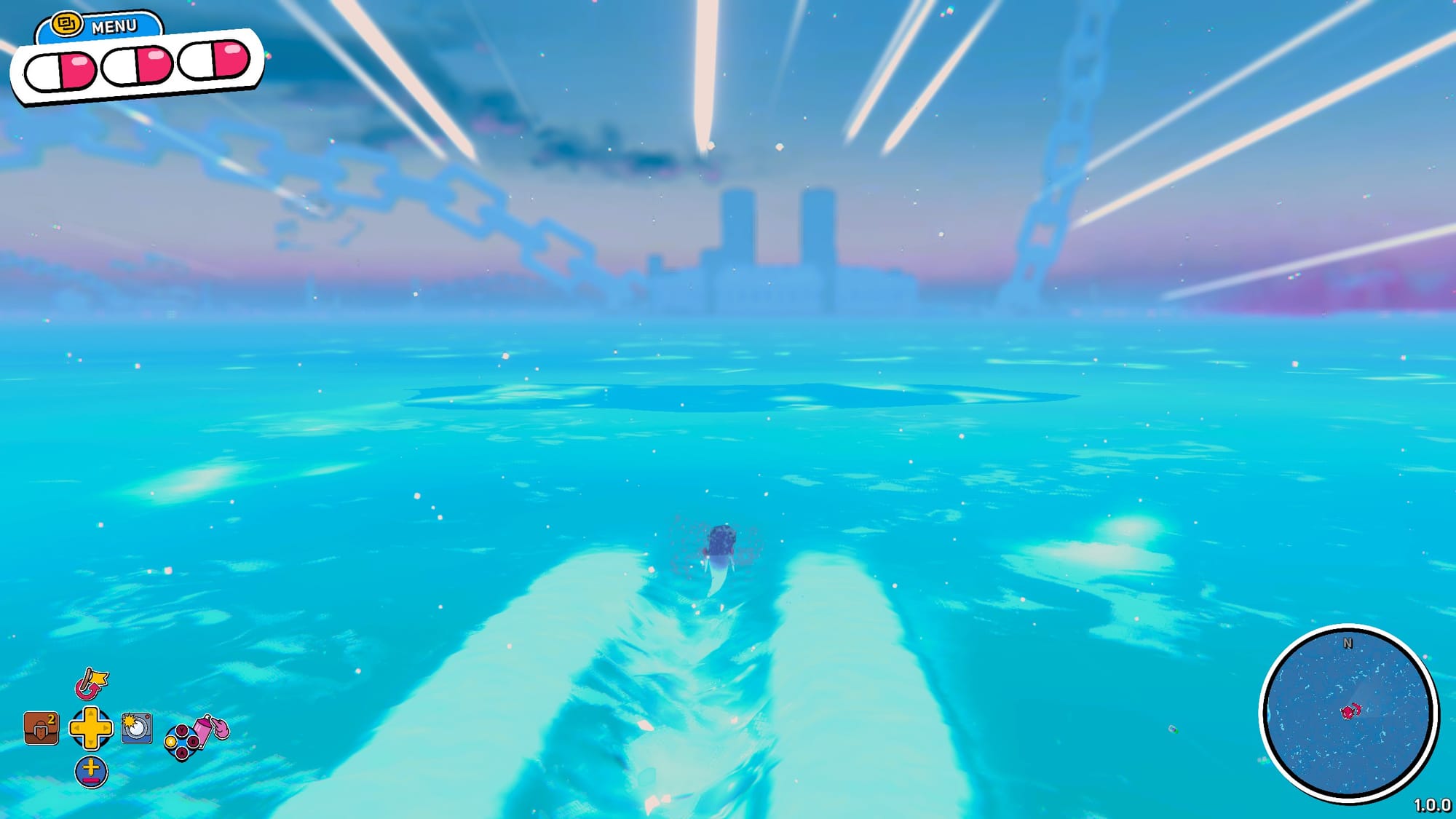 Swimming through Ragnar's Rock.