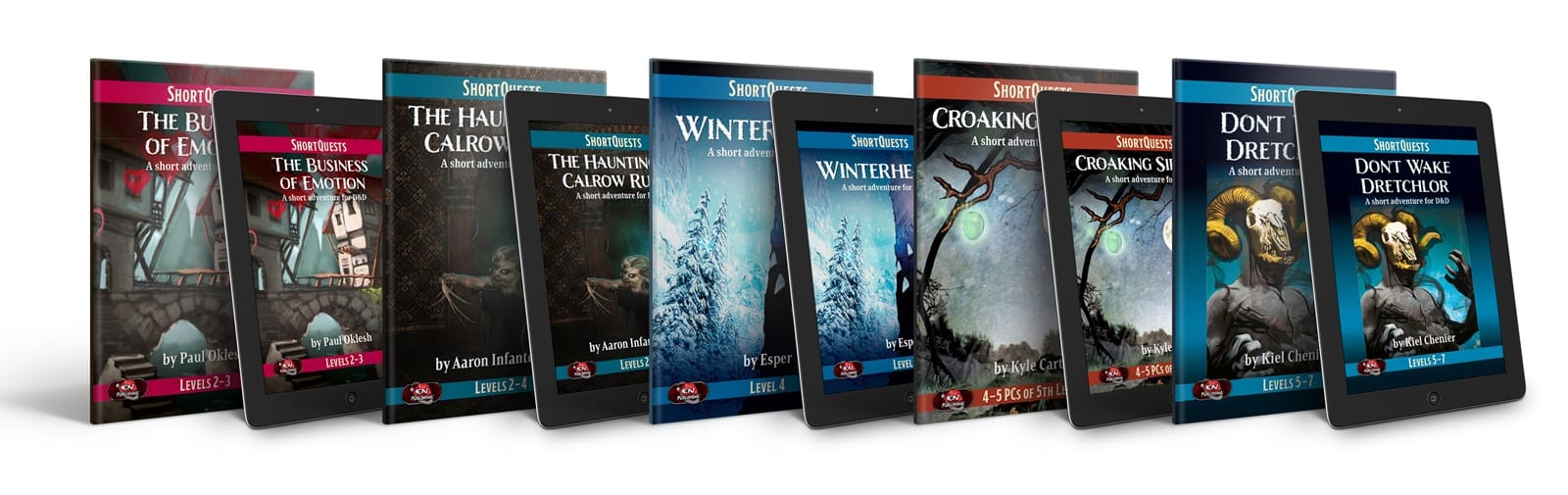 The available ShortQuests - Pocket Sized Adventures