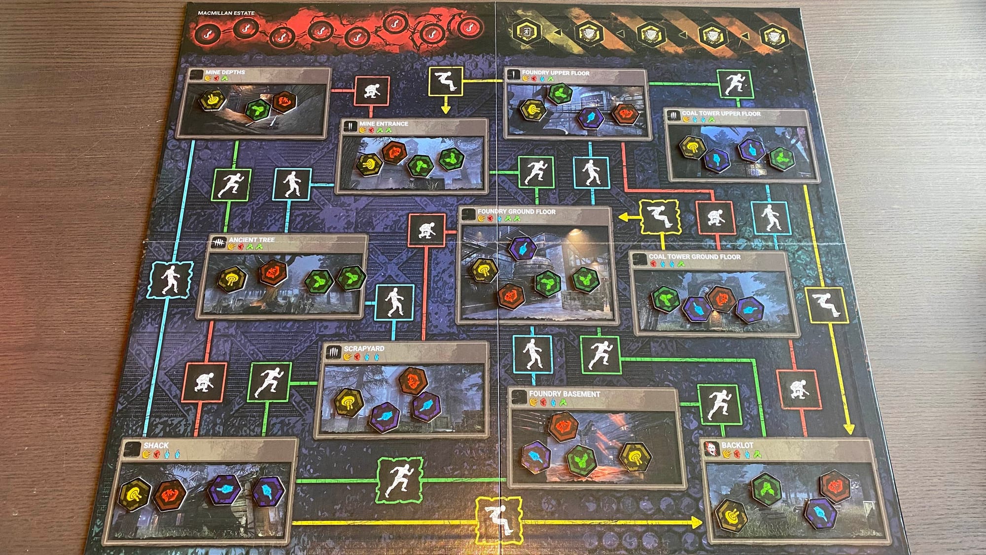 The game board, empty except for the random Props