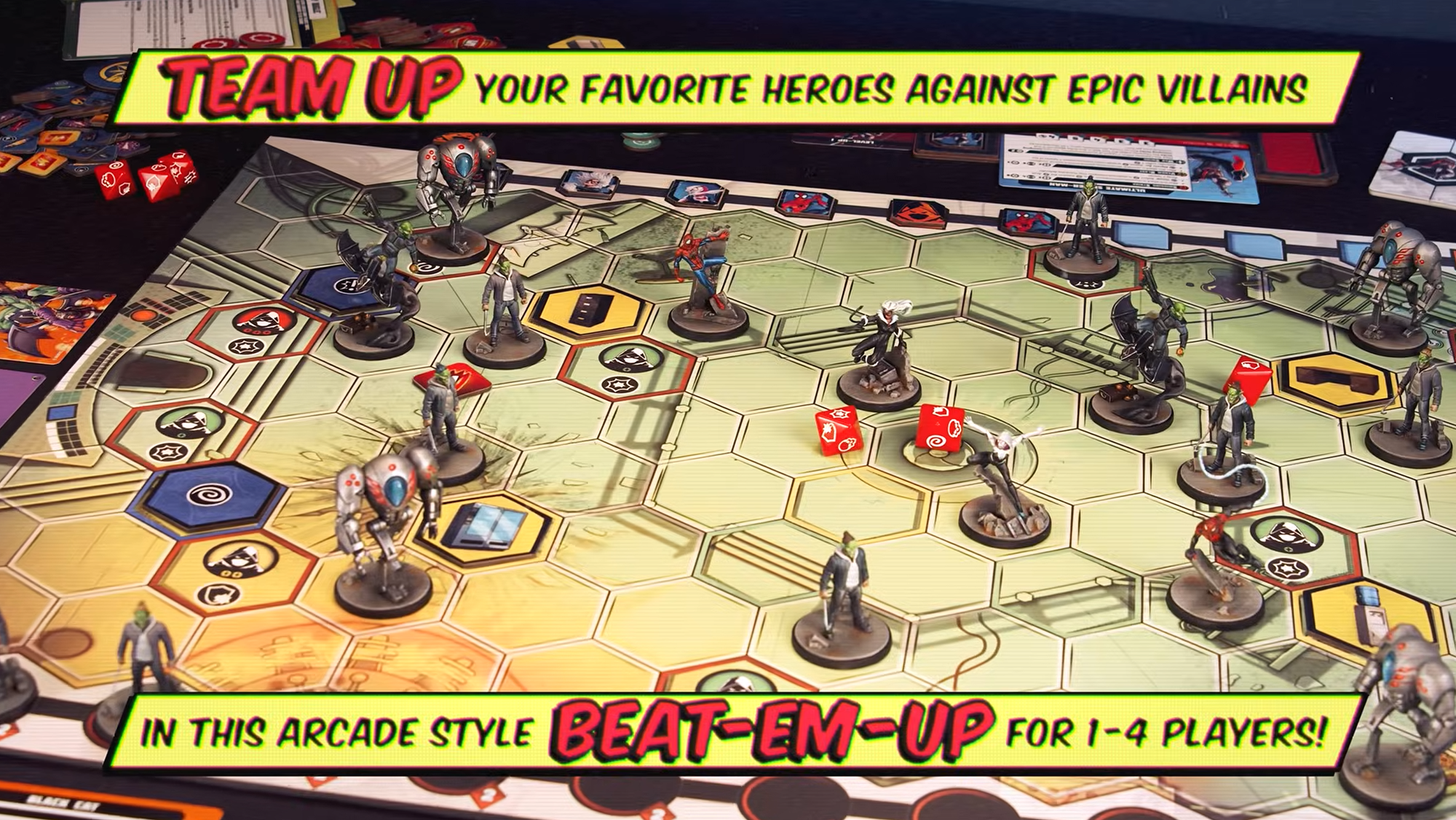 Team Up your favorite heroes in this beat-em-up co-operative game