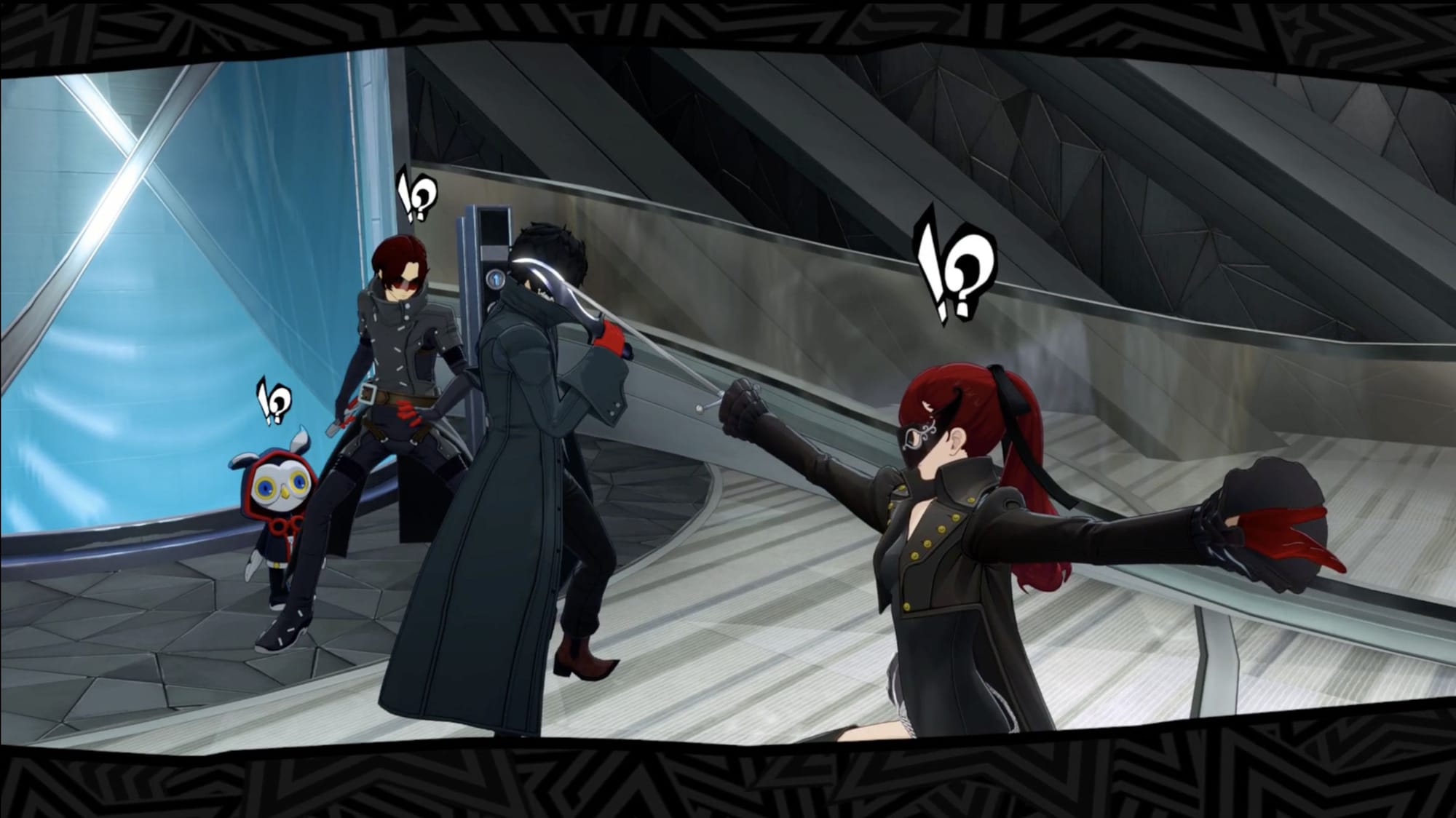 Joker blocks Kasumi's strike.