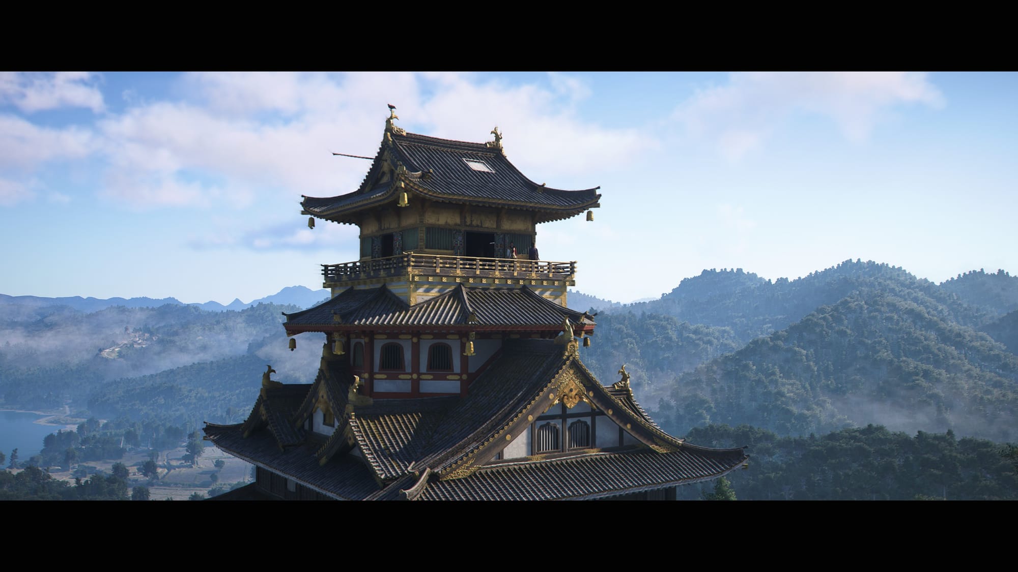 A gold adorned pagoda.