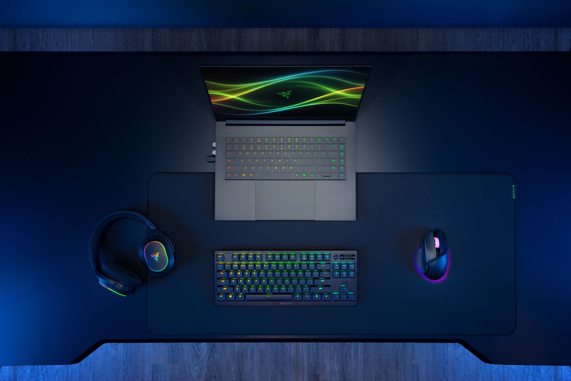 The Razer Blade 16 from above.