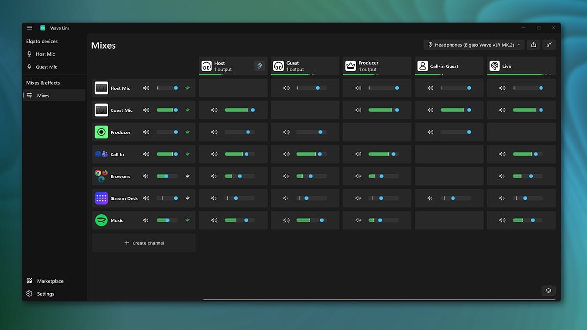 The Wave Link software.