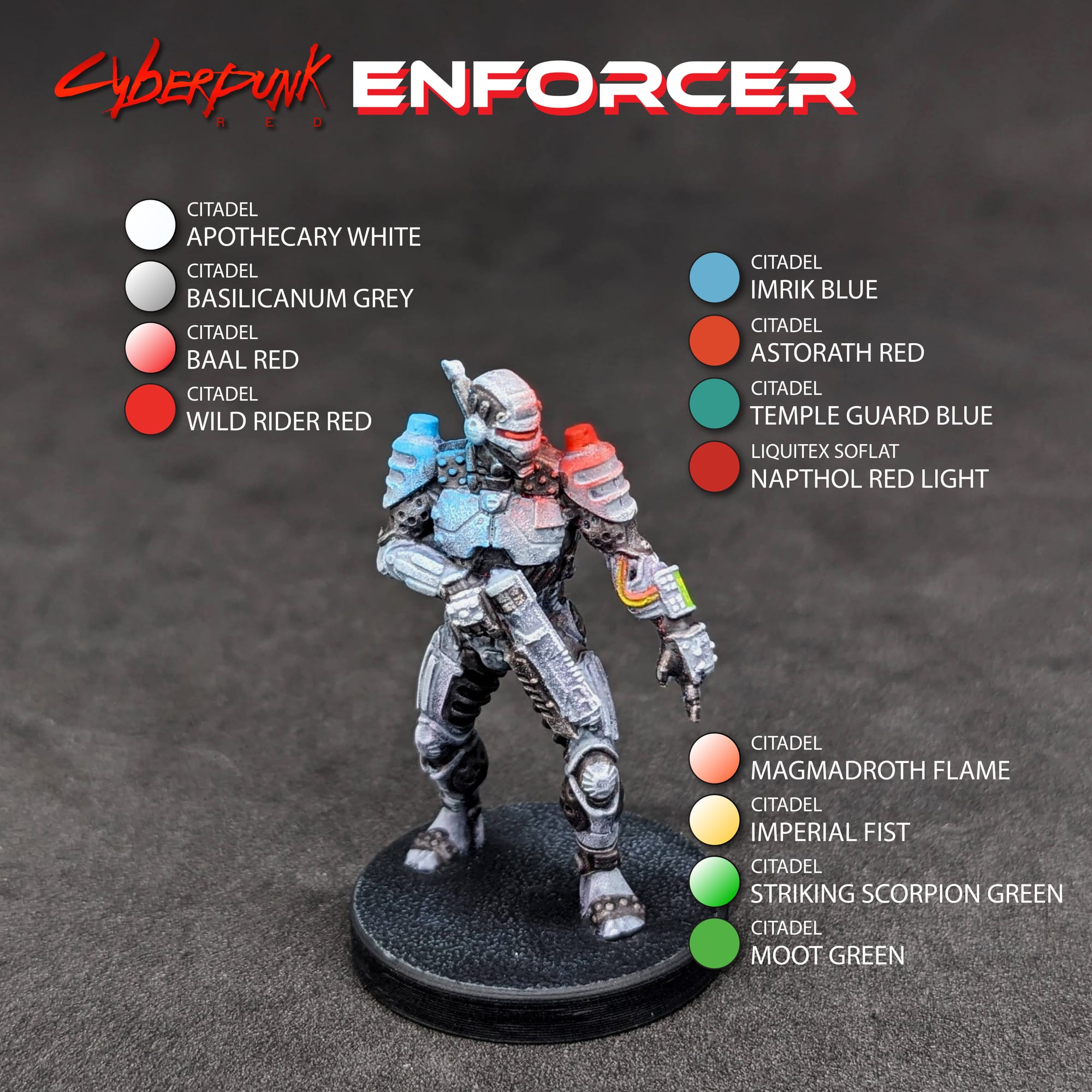 Learn to Paint Guide Enforcer for Cyberpunk Red Combat Zone