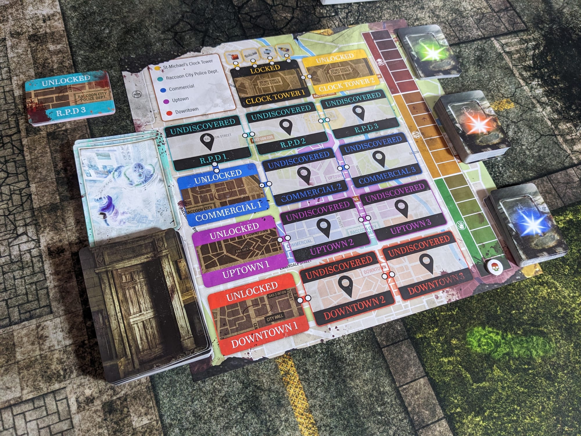 Resident Evil 3: The Board Game Raccoon City Map