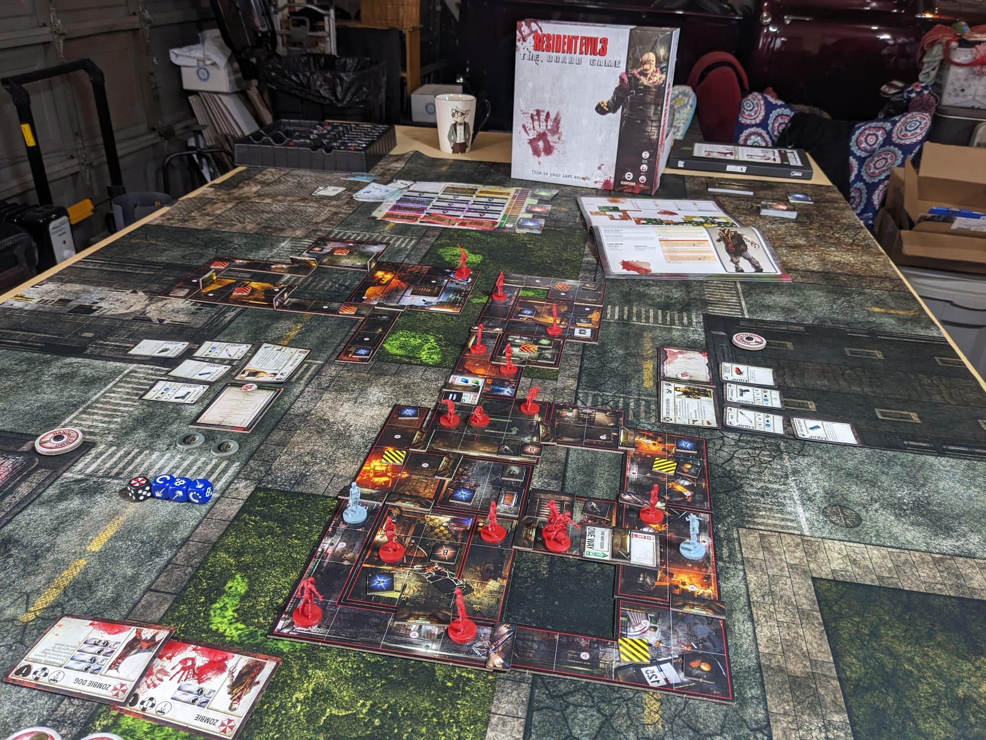 Resident Evil 3: The Board Game Introduction Downtown 1 Map