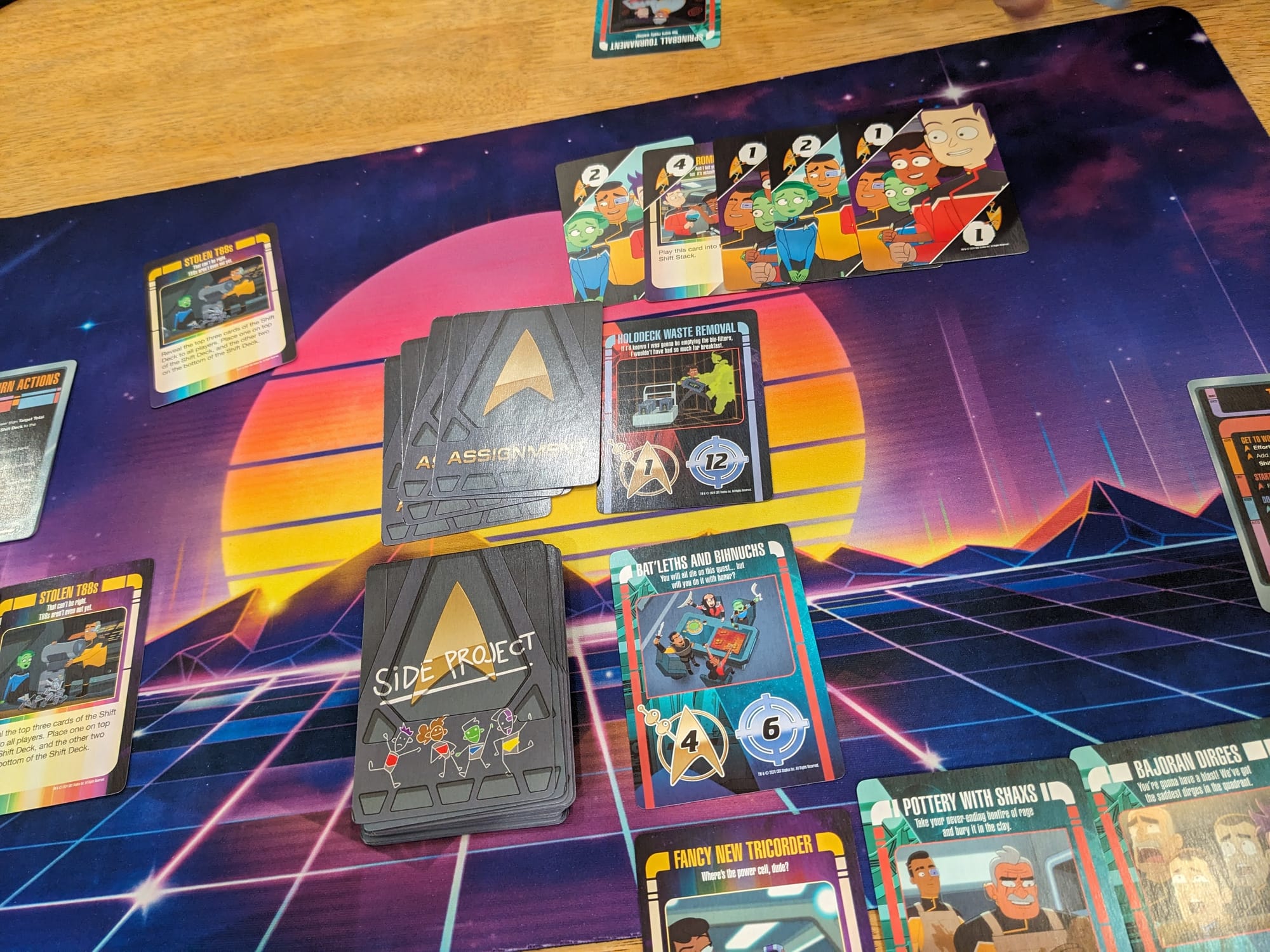 Cards set up and ready for play!