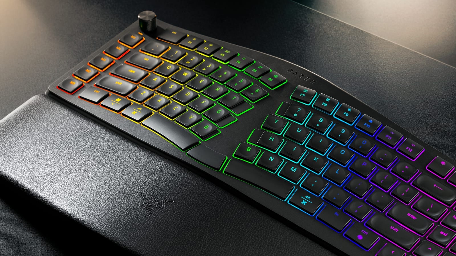 A close up of the Razer Pro Type Ergo. 