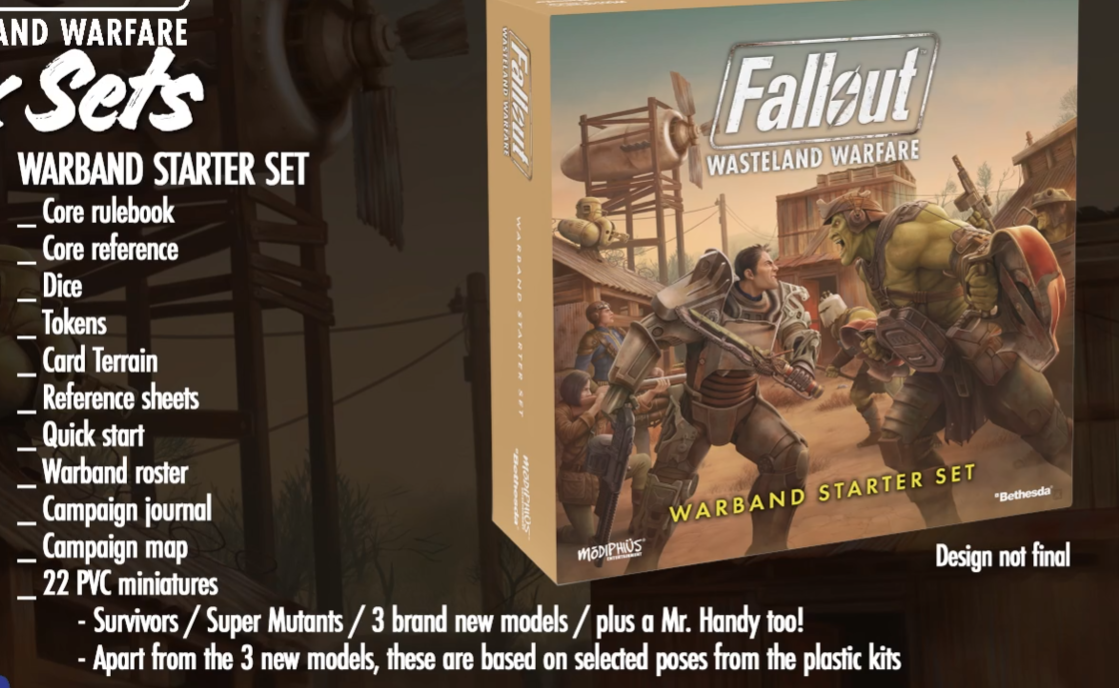 Fallout Wasteland Warfare Warband Starter Set Content