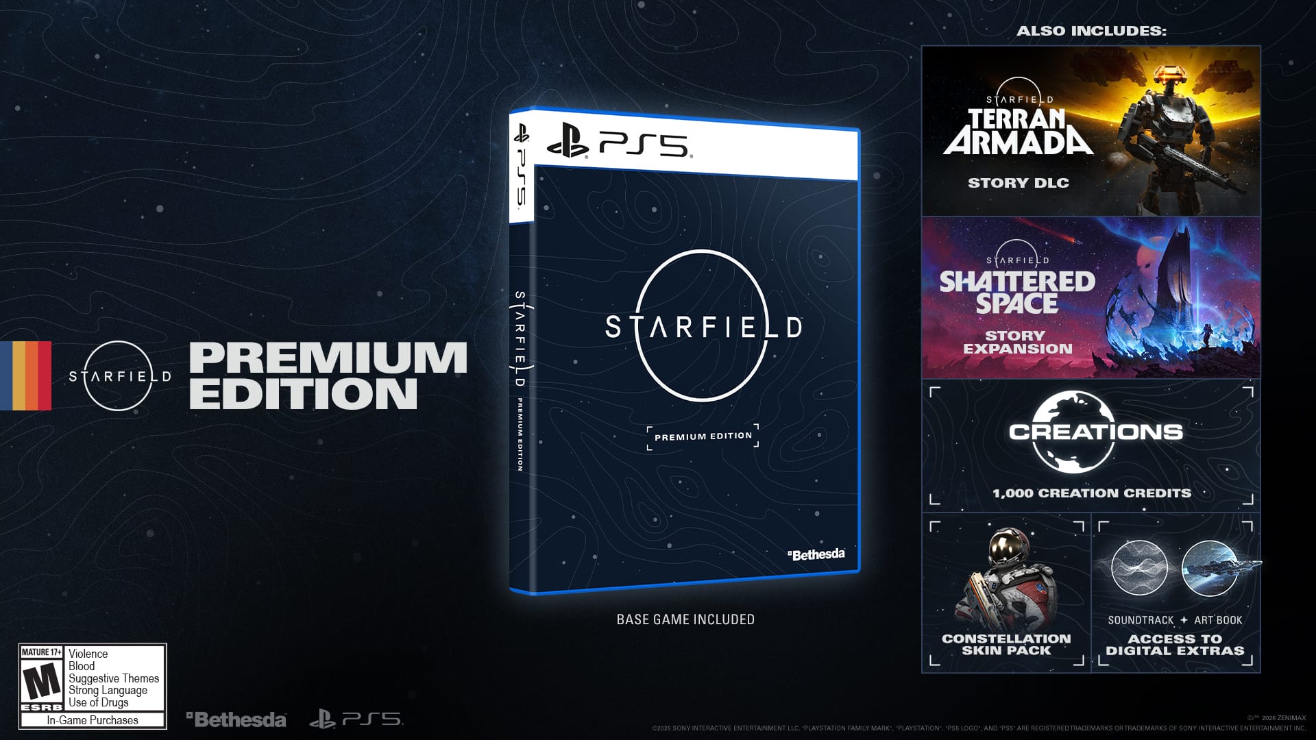 The PS5 version of Starfield Premium Edition.