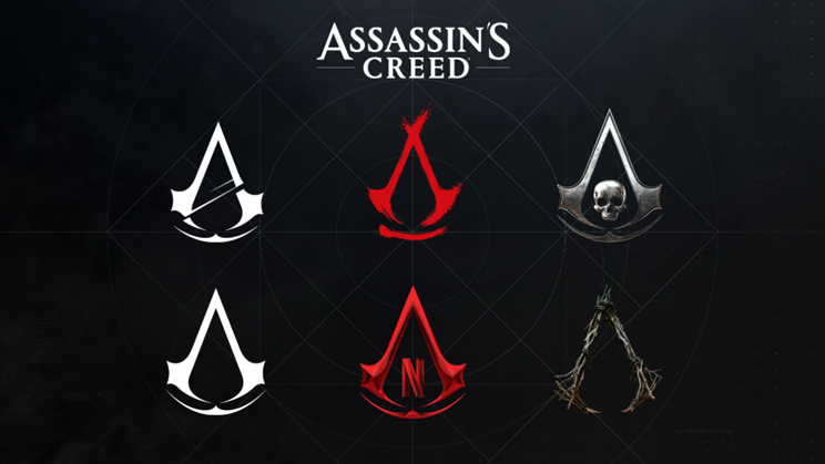Various Assassin's Creed logos.