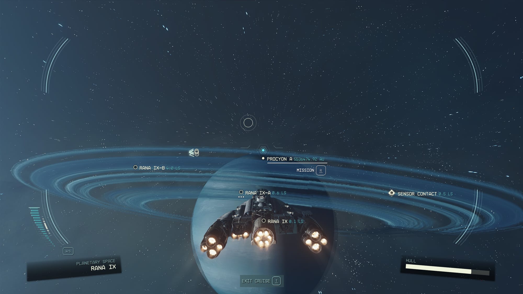 Traveling the free lanes near Rana IX.