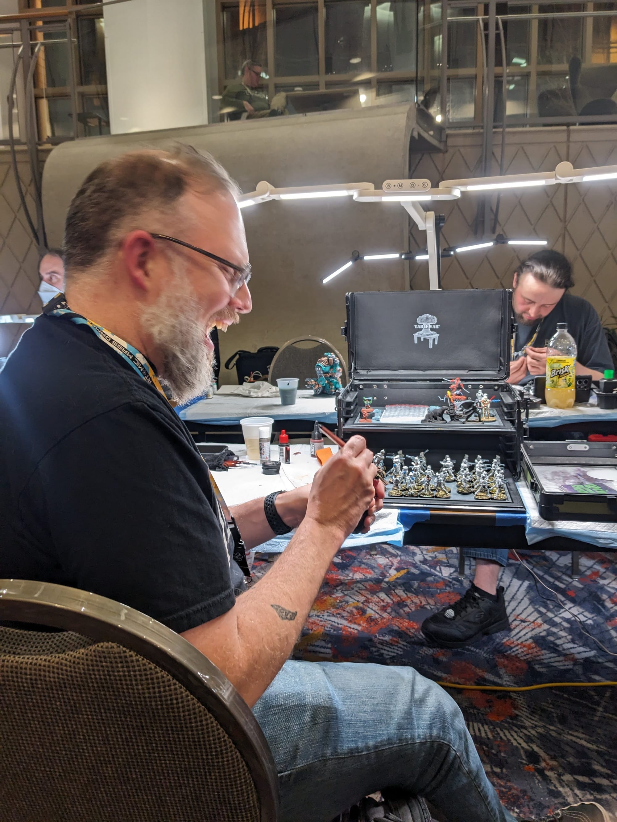 Randy Gregory painting at Fort Wappel