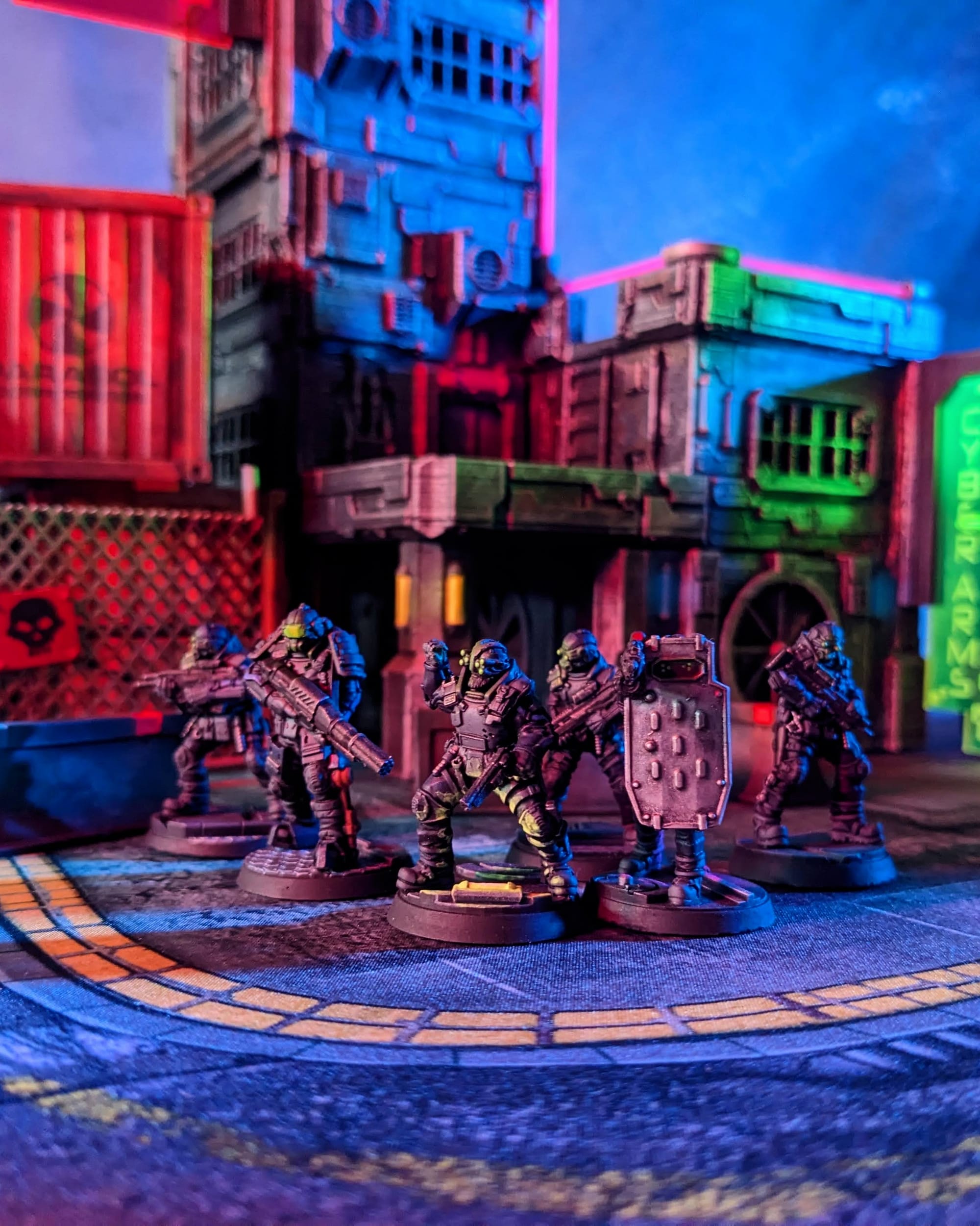 Cyberpunk Red Combat Zone MAX-TAC painted by Alec Kozak