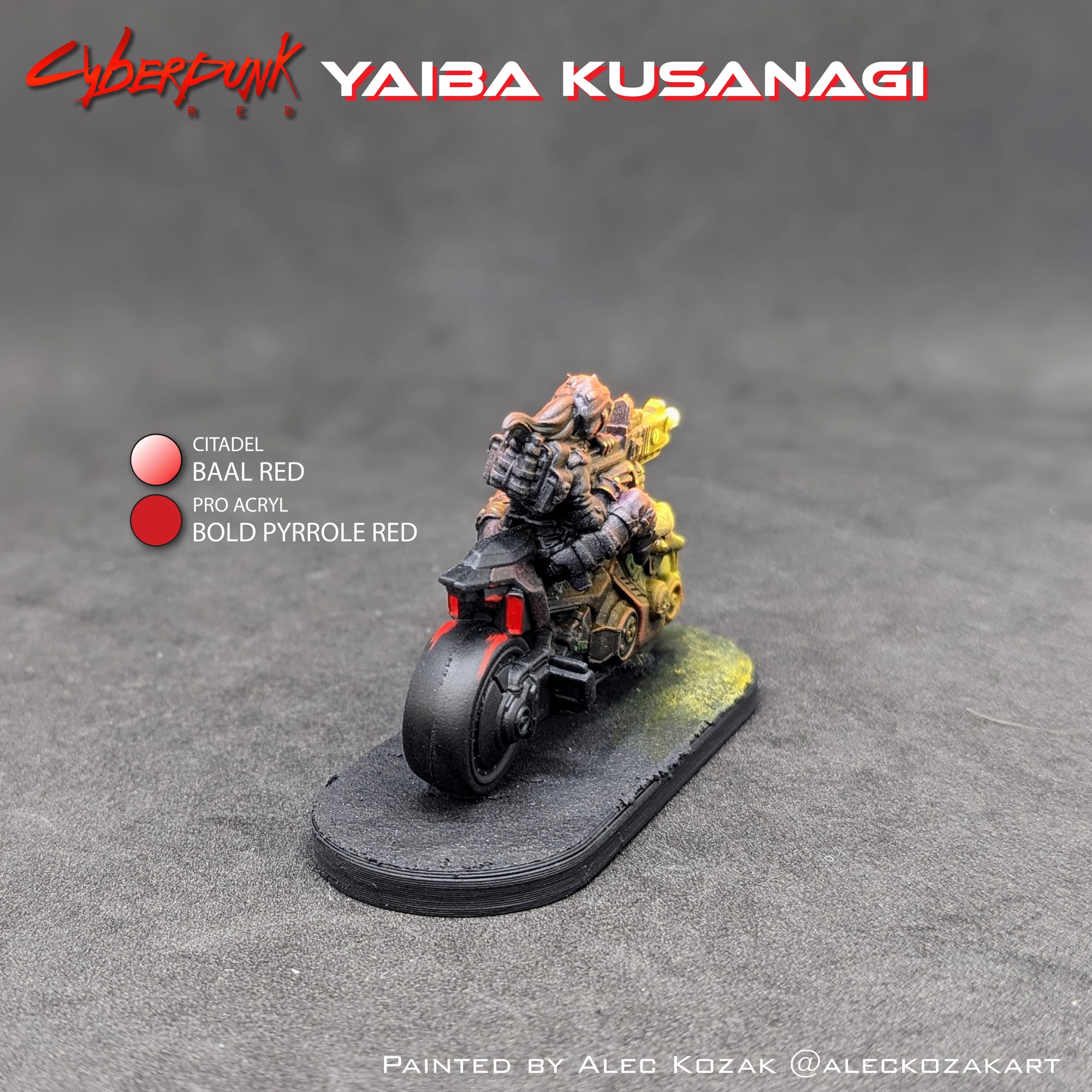 Learn to Paint Guide Yaiba Kusanagi Cyberpunk Red Combat Zone Muzzle Fire Back