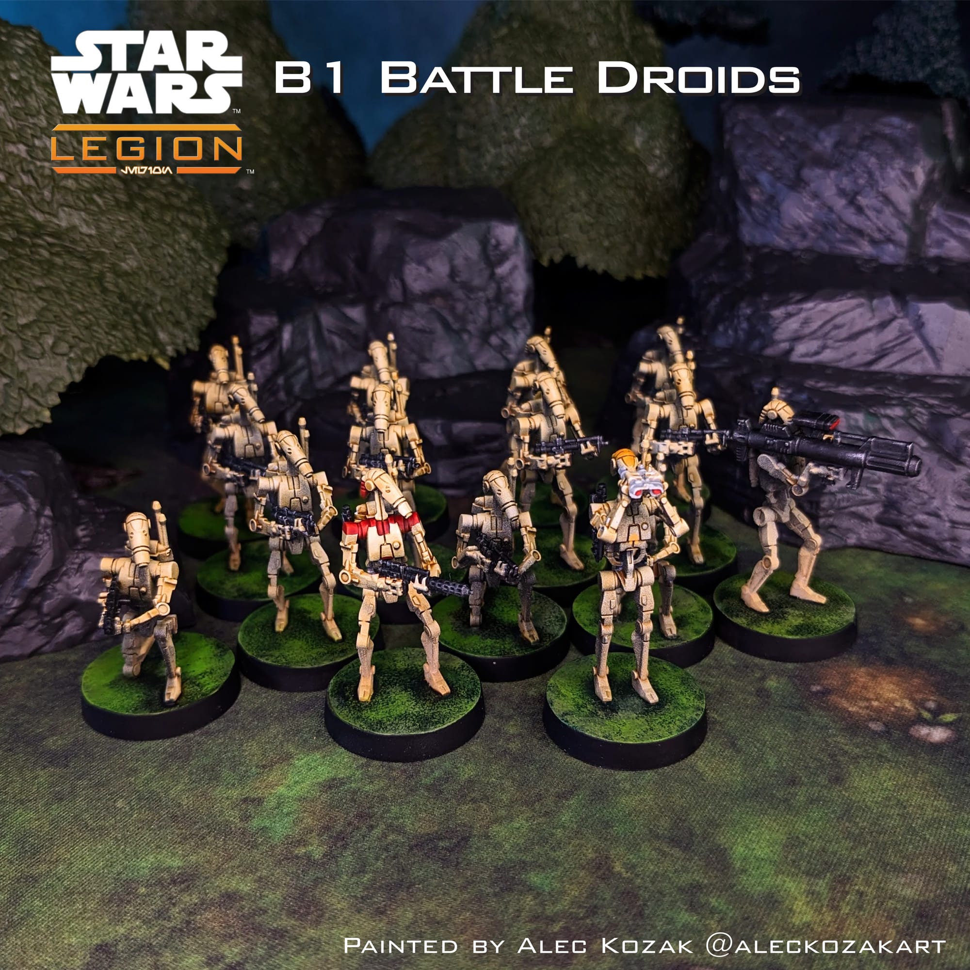 Painted Separatist Alliance B1 Battle Droids by Alec Kozak