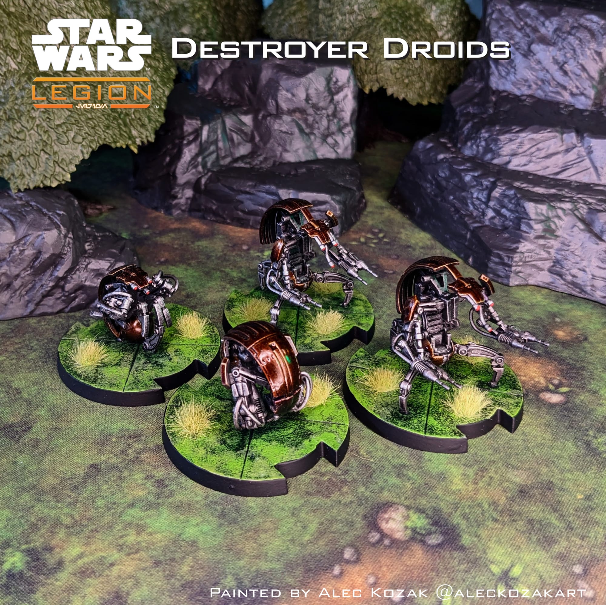 Painted Separatist Alliance Destroyer Droids by Alec Kozak