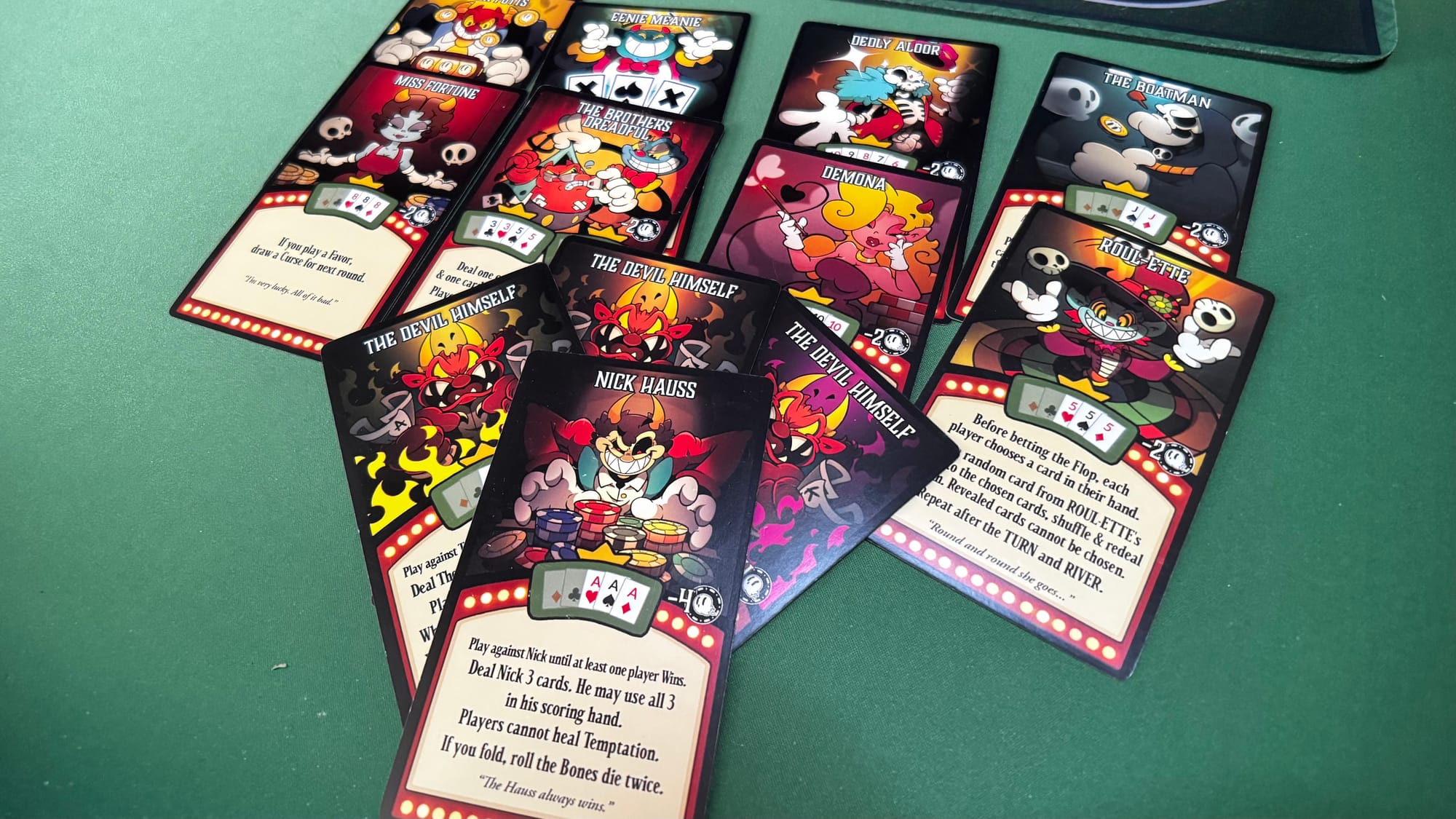 This is just a small sampling of the 44 boss cards you get with the game