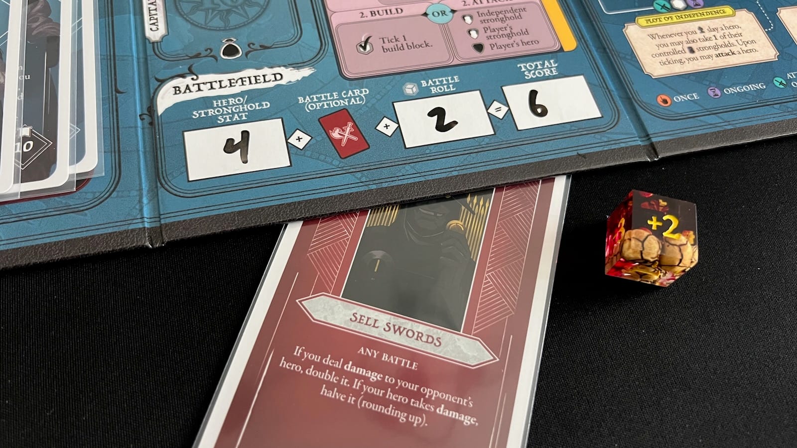 Calculating your total score for attacking or defending.