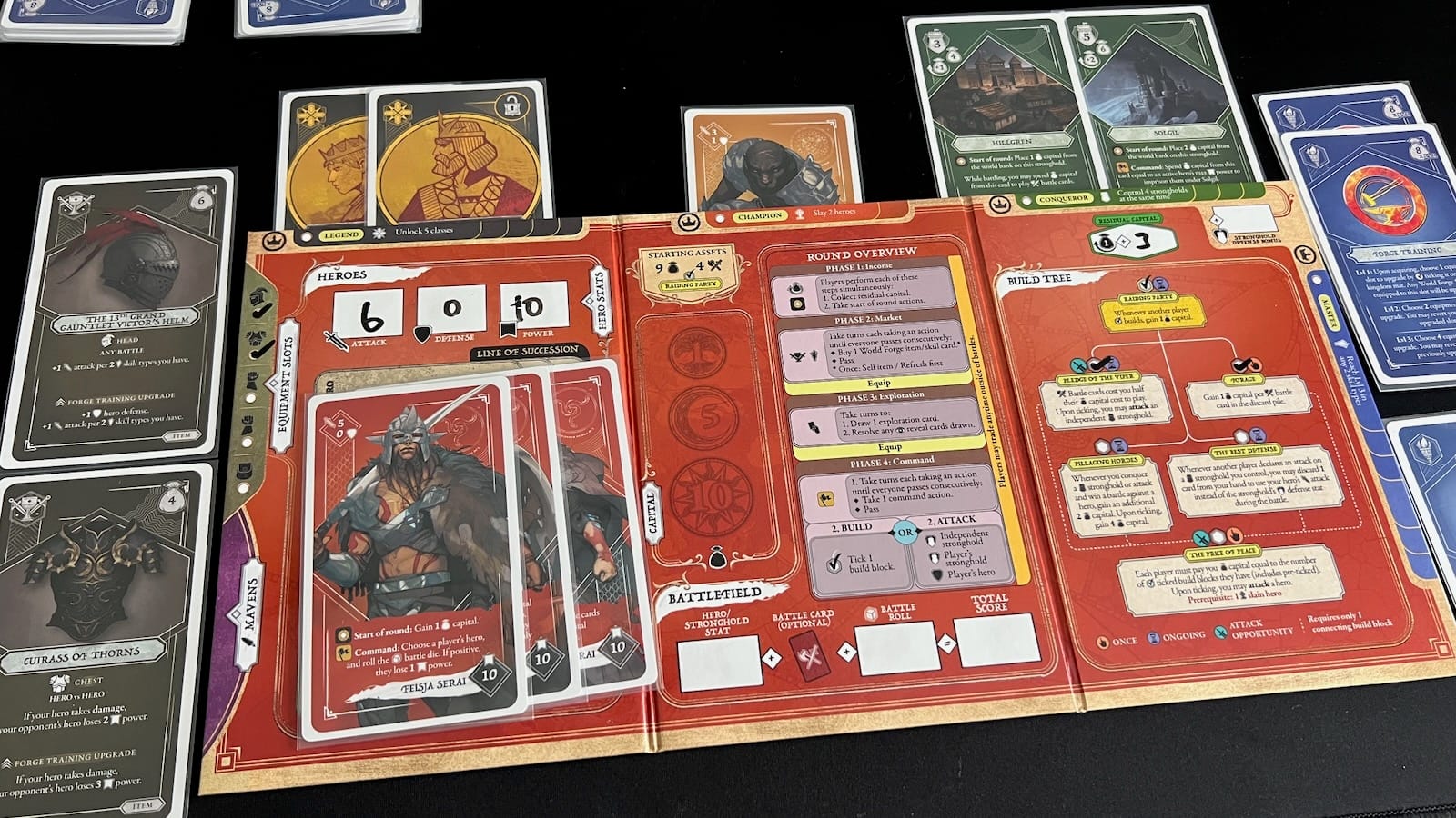 A mid-game player board