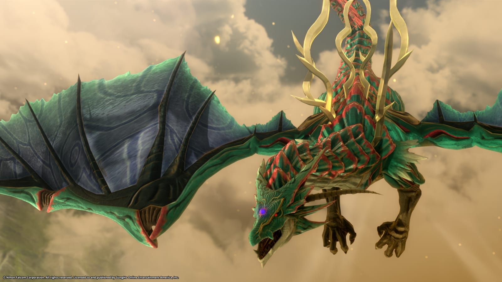 A mysterious green dragon.