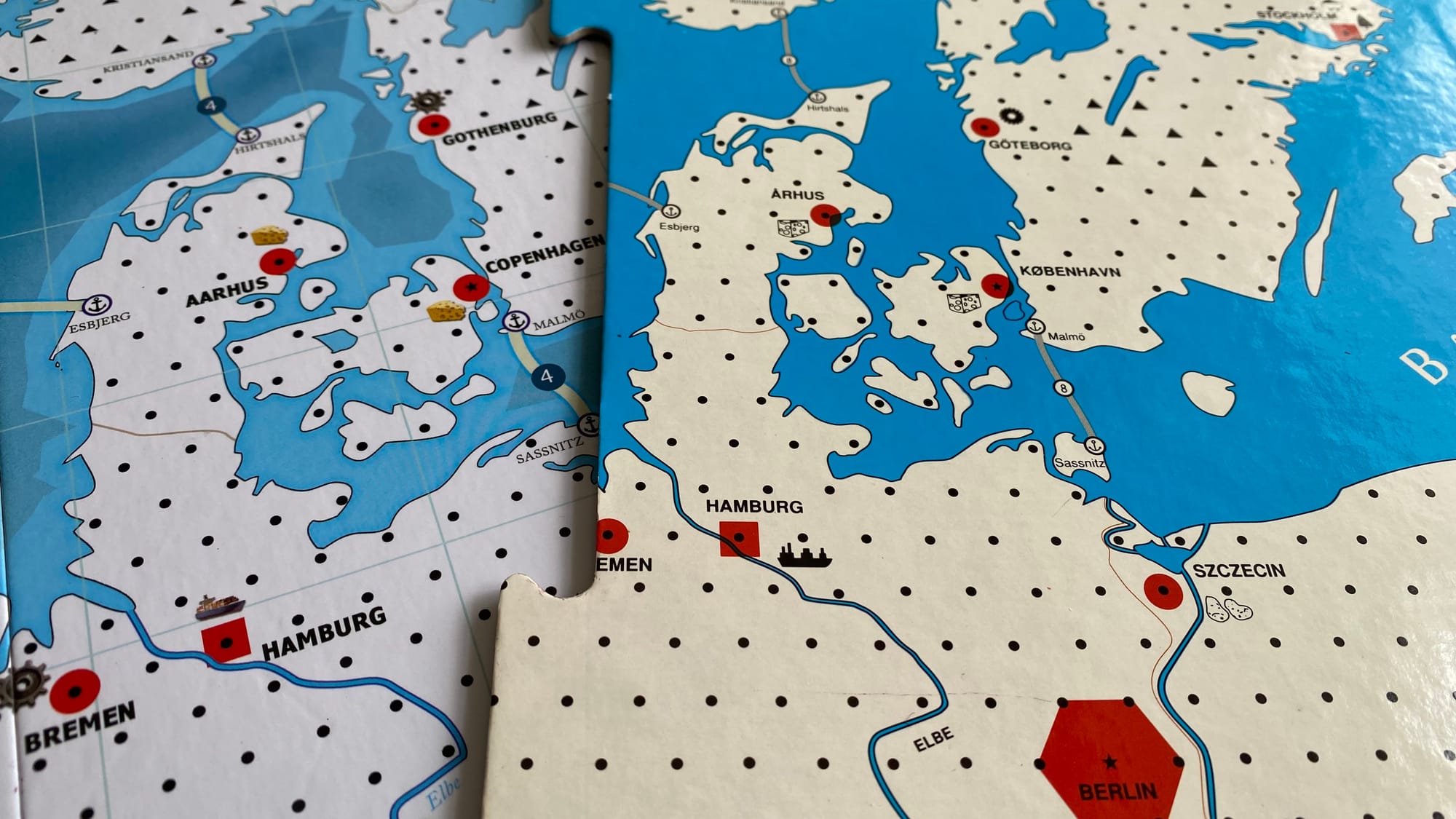 The old and new boards side by side, specifically Scandanavia