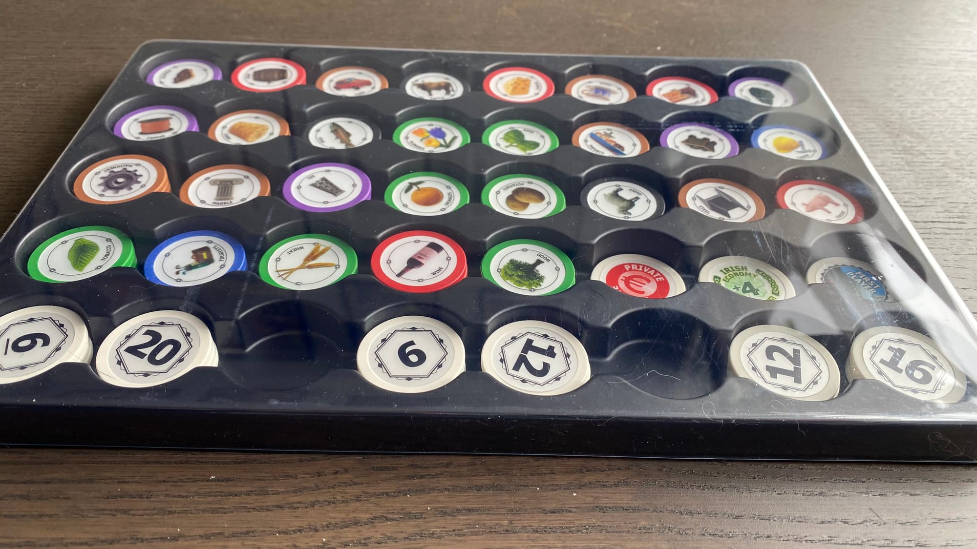 Token tray for load tokens