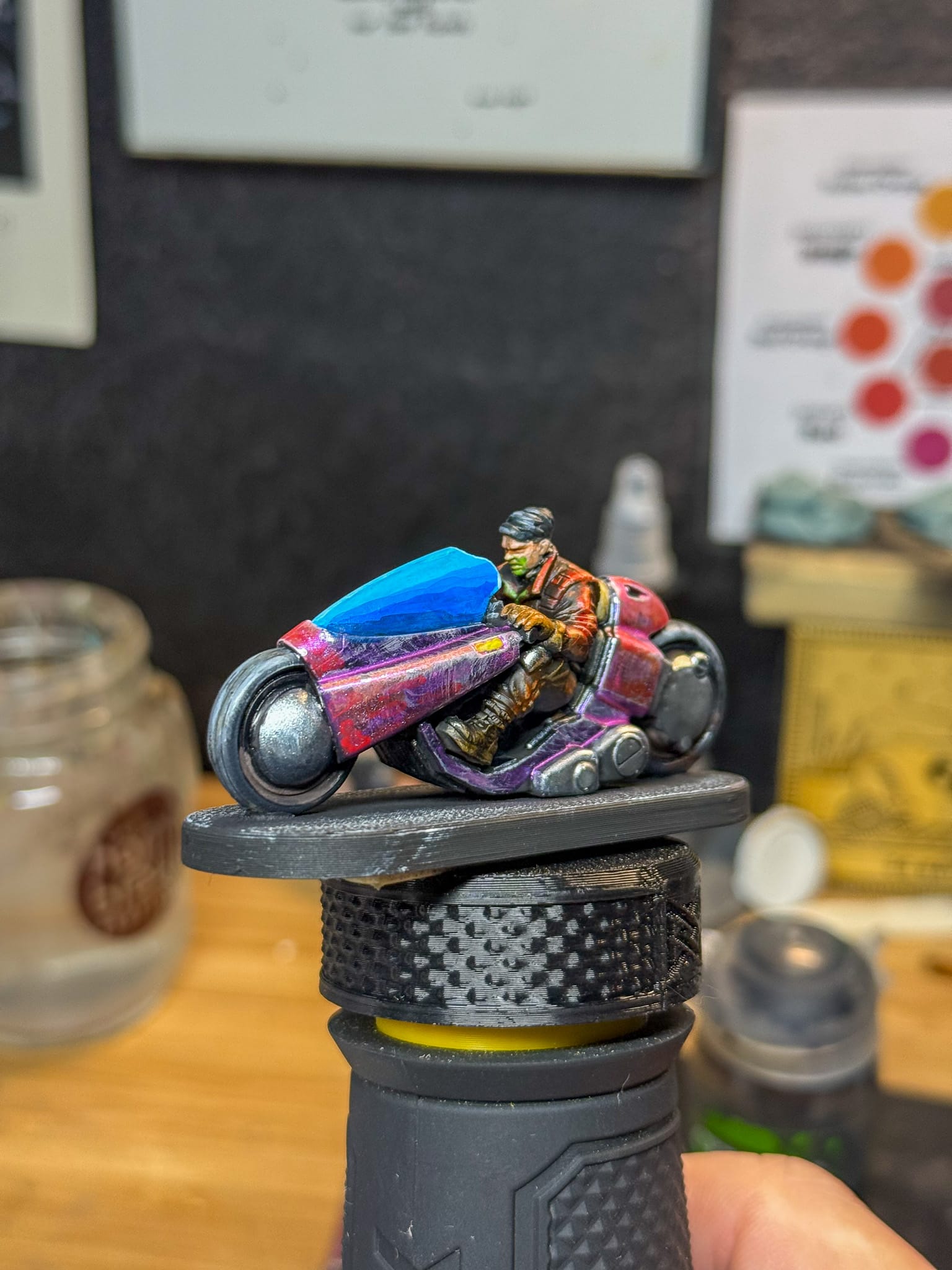 A photo of the Kundalini Shiva motorcycle from Cyberpunk Red Combat Zone