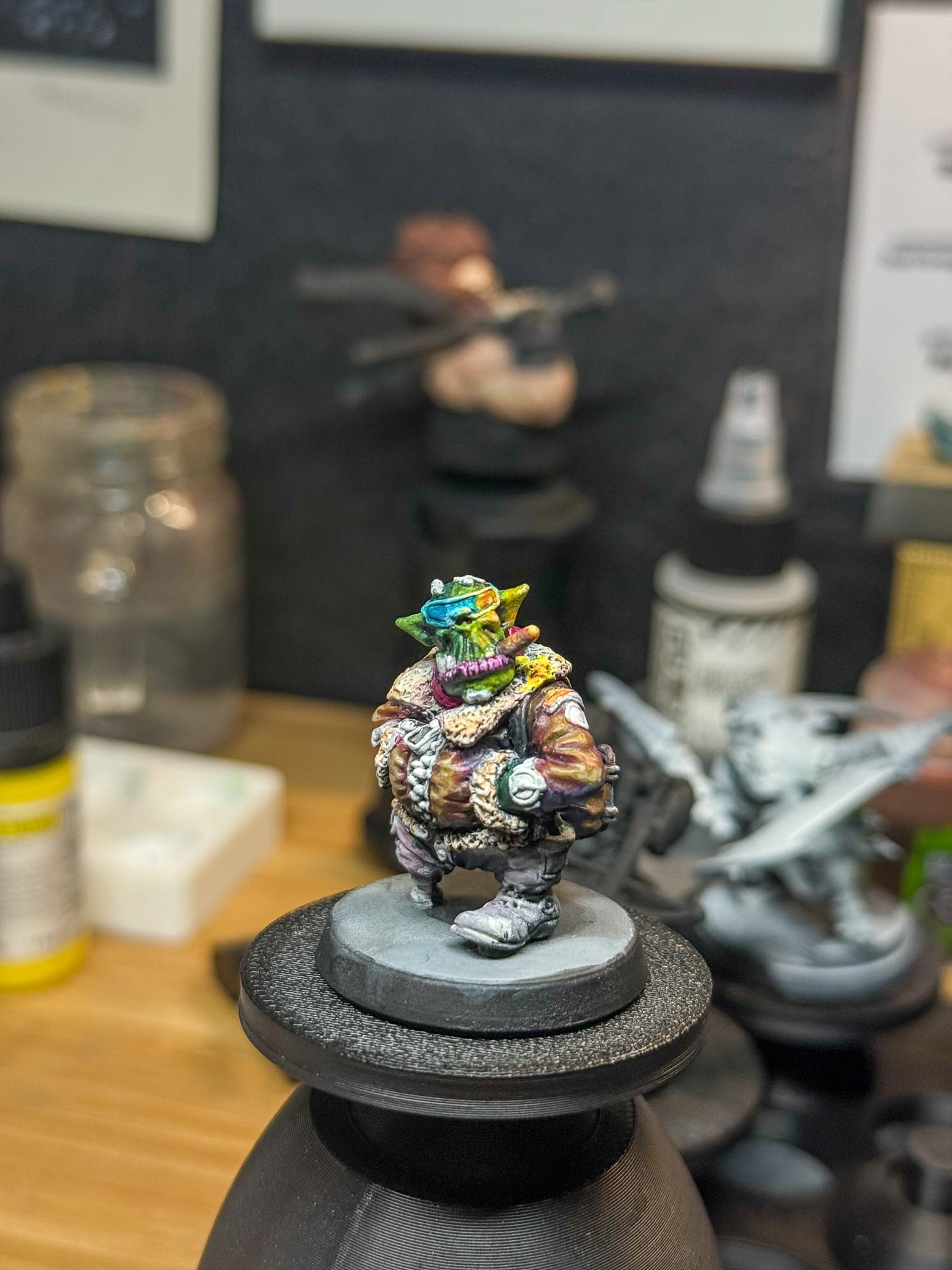A photo of an orc painted with Kimera Paint