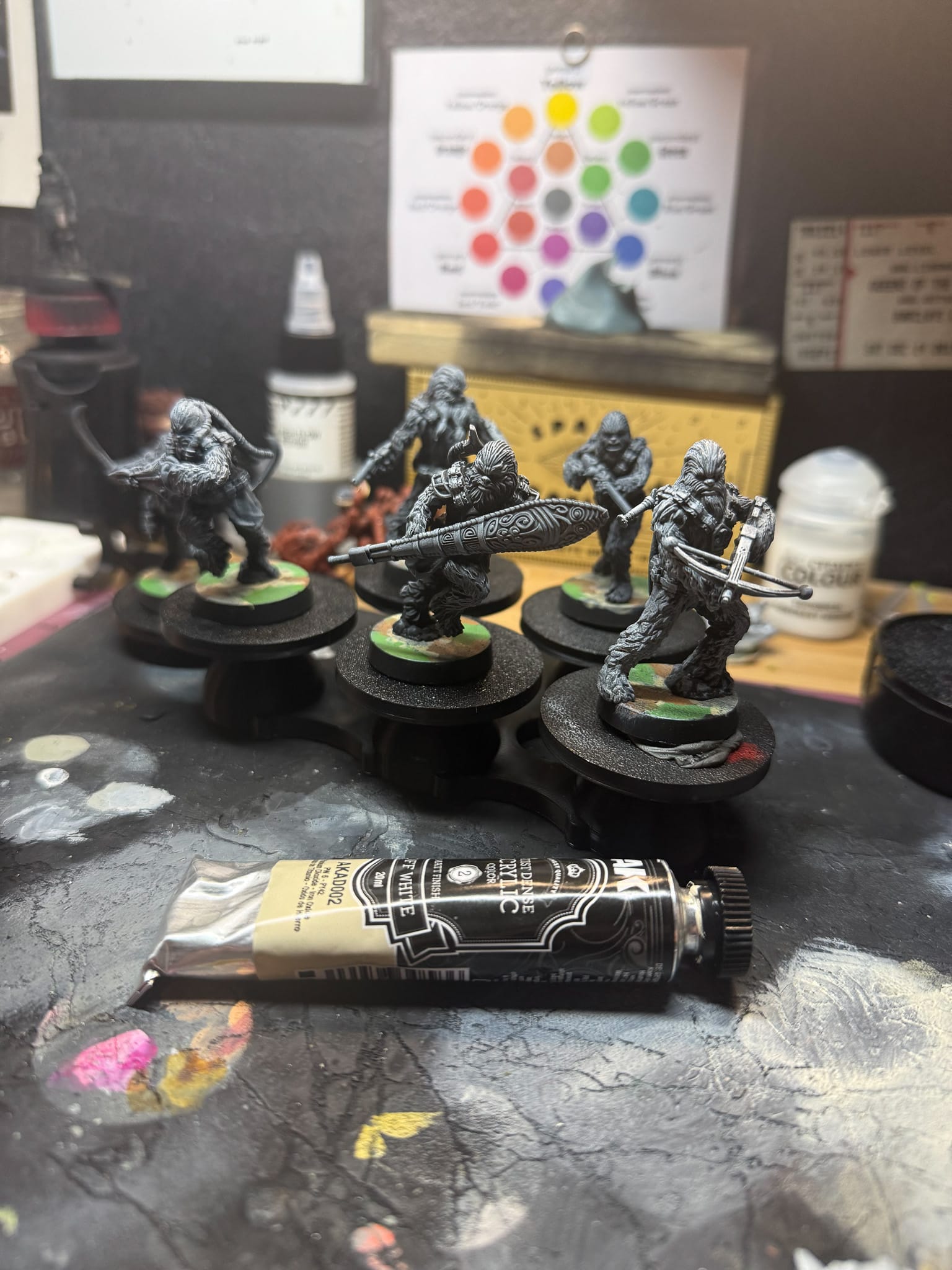 a photo of primed wookiee warriors for star wars legion