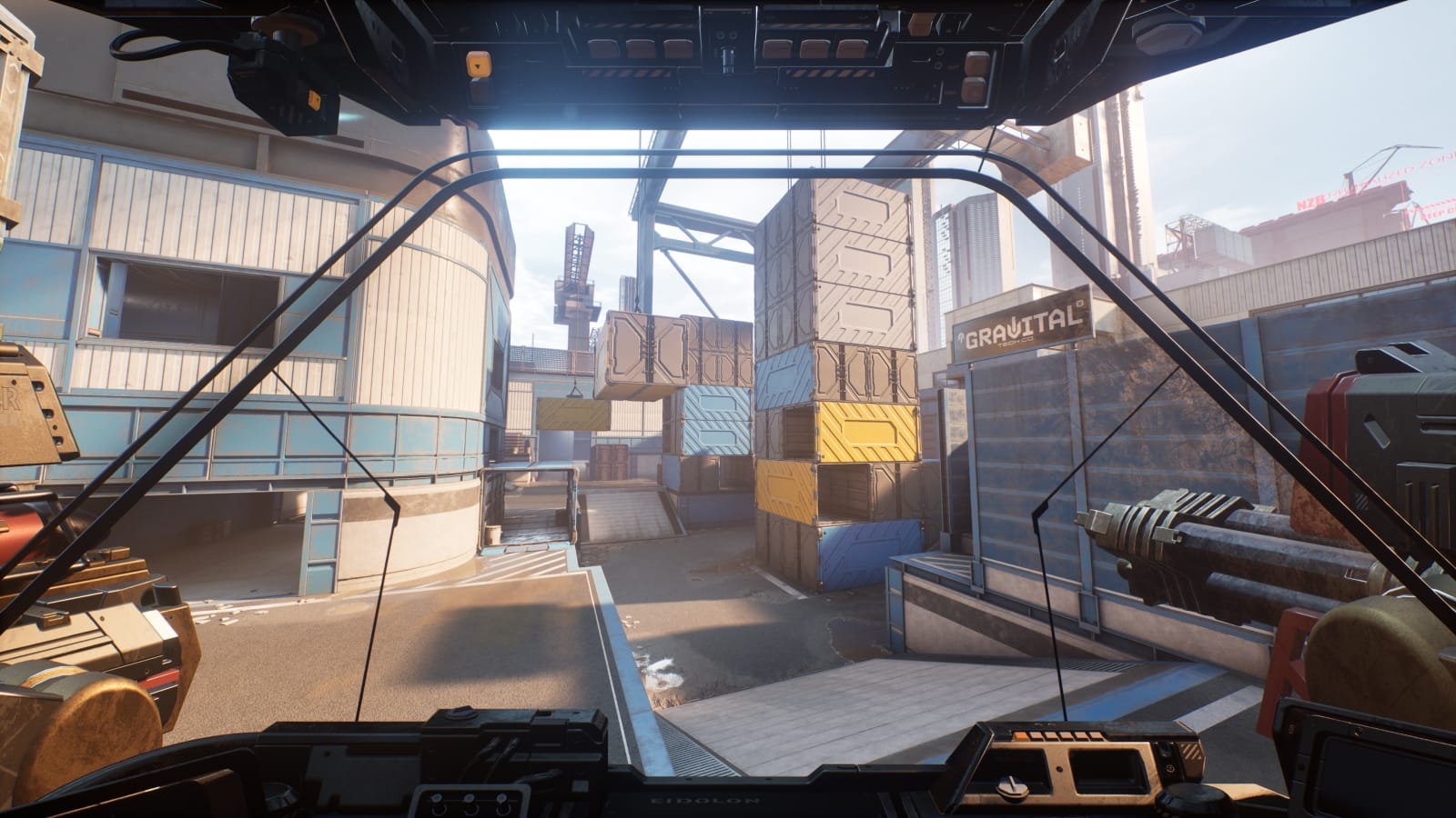 Driving a mech.