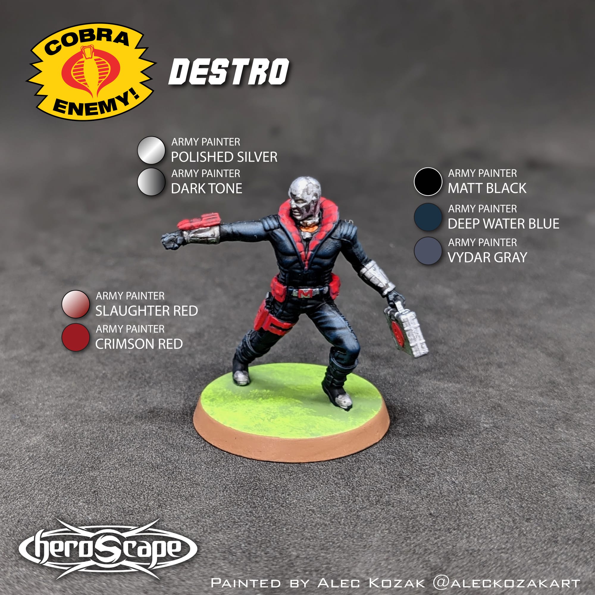 Heroscape G.I. JOE Rumble at the Rift Destro Painted by Alec Kozak