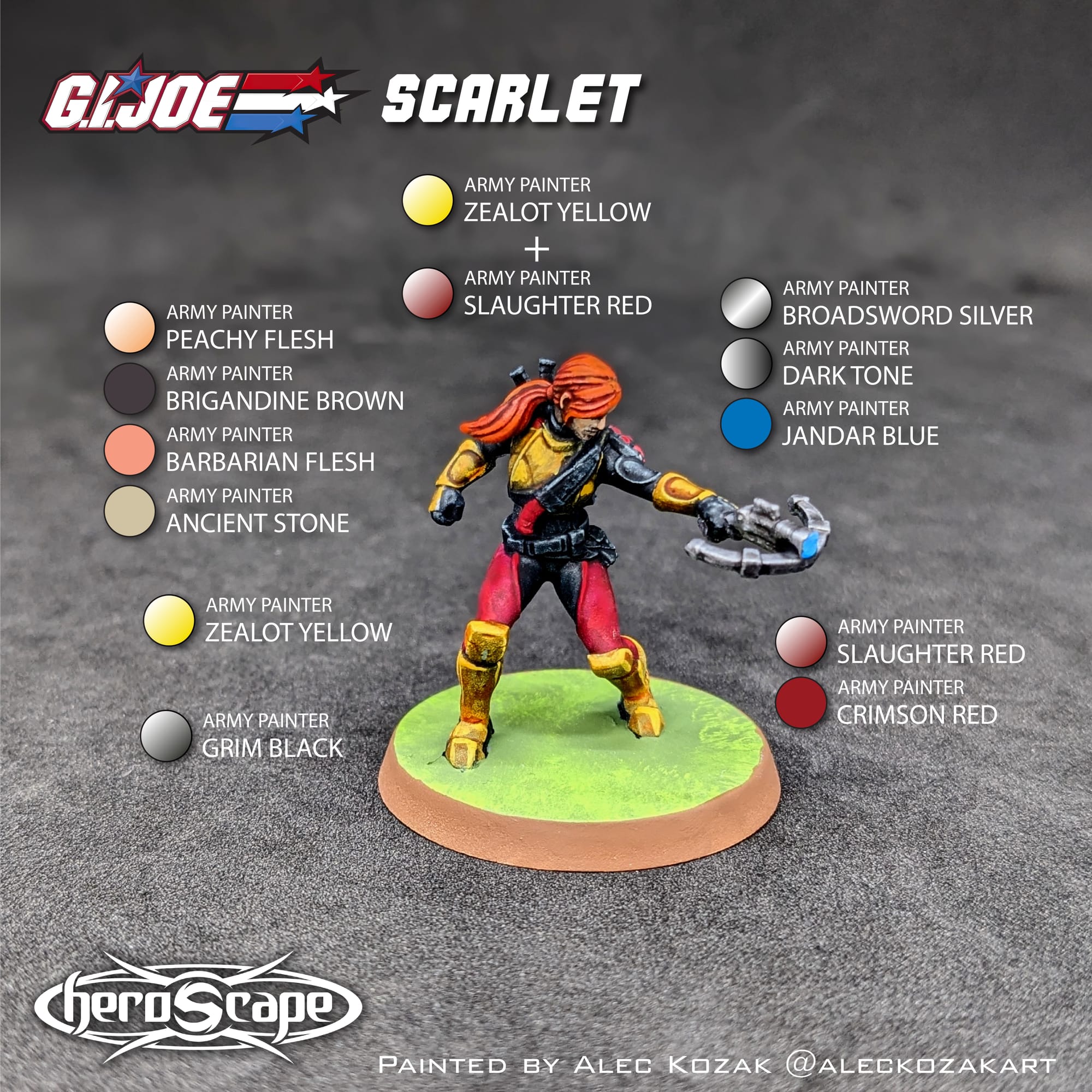 Heroscape G.I. JOE Rumble at the Rift Scarlet Painted by Alec Kozak