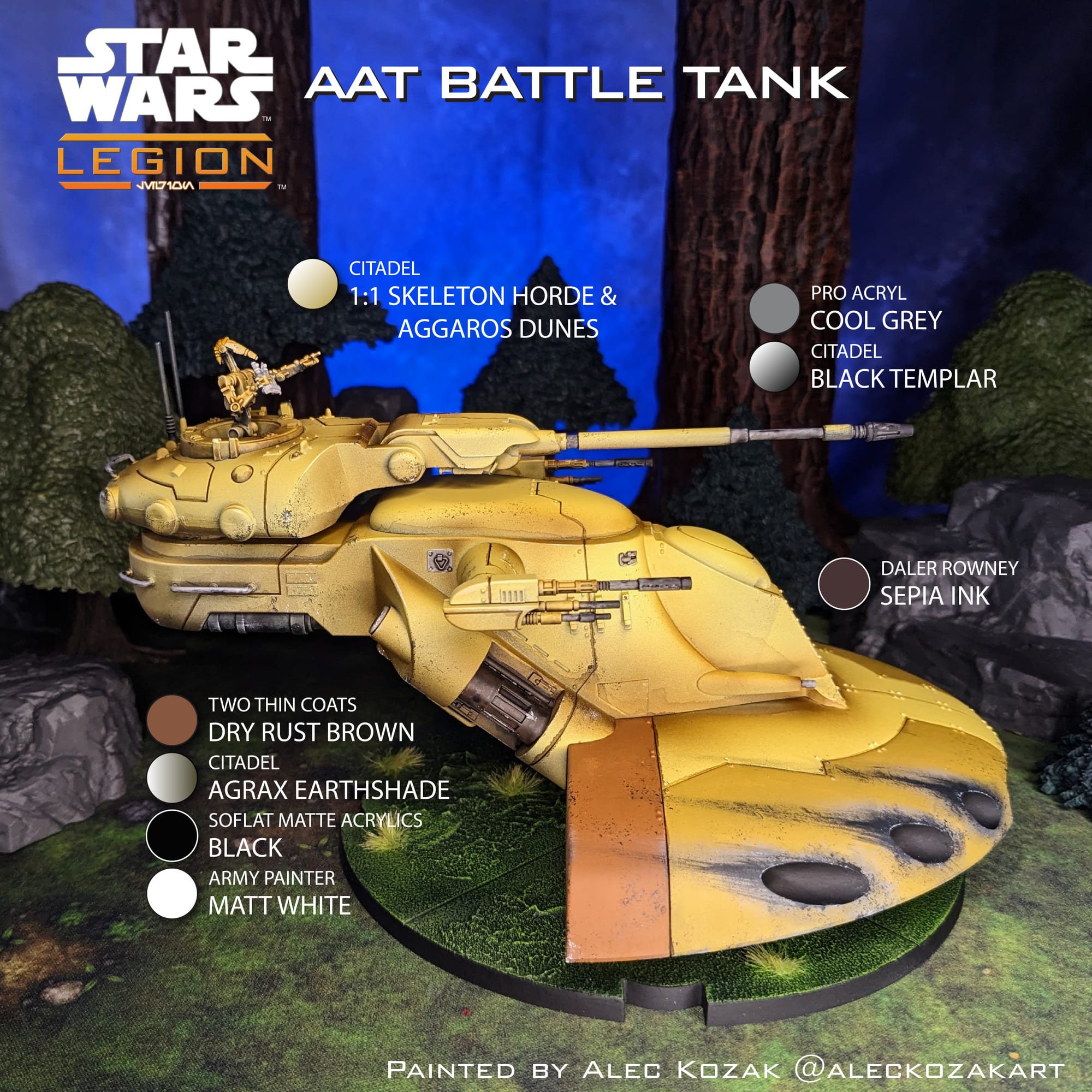 Learn to Paint: AAT Battle Tank by Alec Kozak Side View